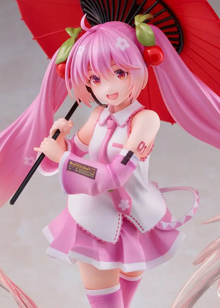 Vocaloid PVC Statue Sakura Miku 2nd Season New Written Japanese Umbrella Ver. 20 cm Produktfoto