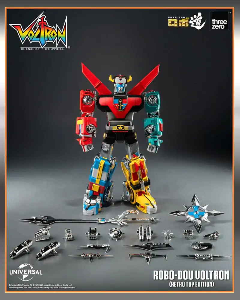 Voltron: Defender of the Universe Robo-Dou Action Figur Voltron Retro Toy Edition 27 cm Produktfoto