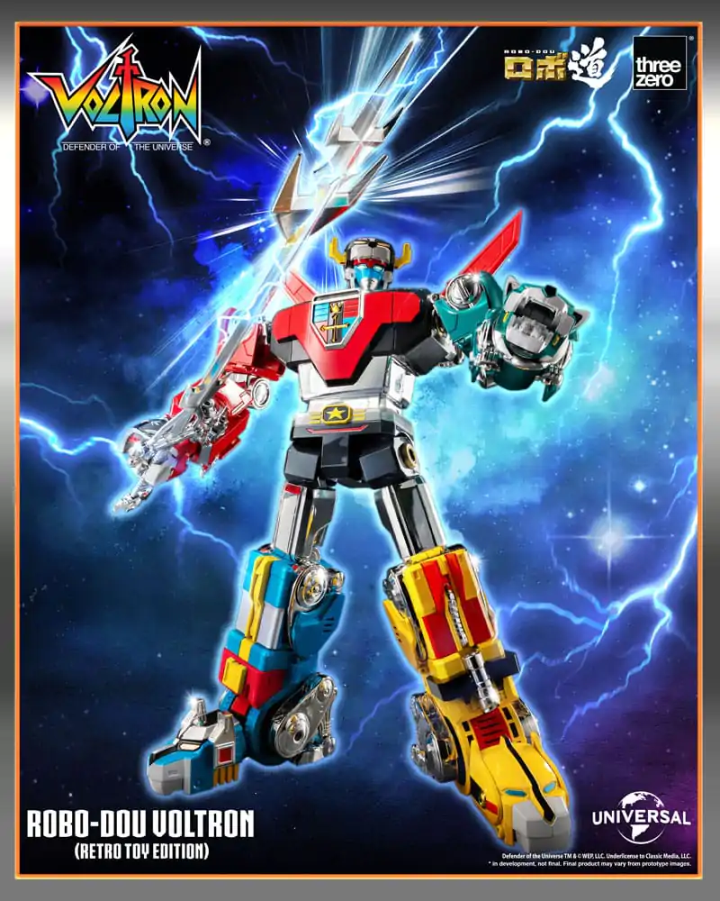 Voltron: Defender of the Universe Robo-Dou Action Figur Voltron Retro Toy Edition 27 cm Produktfoto