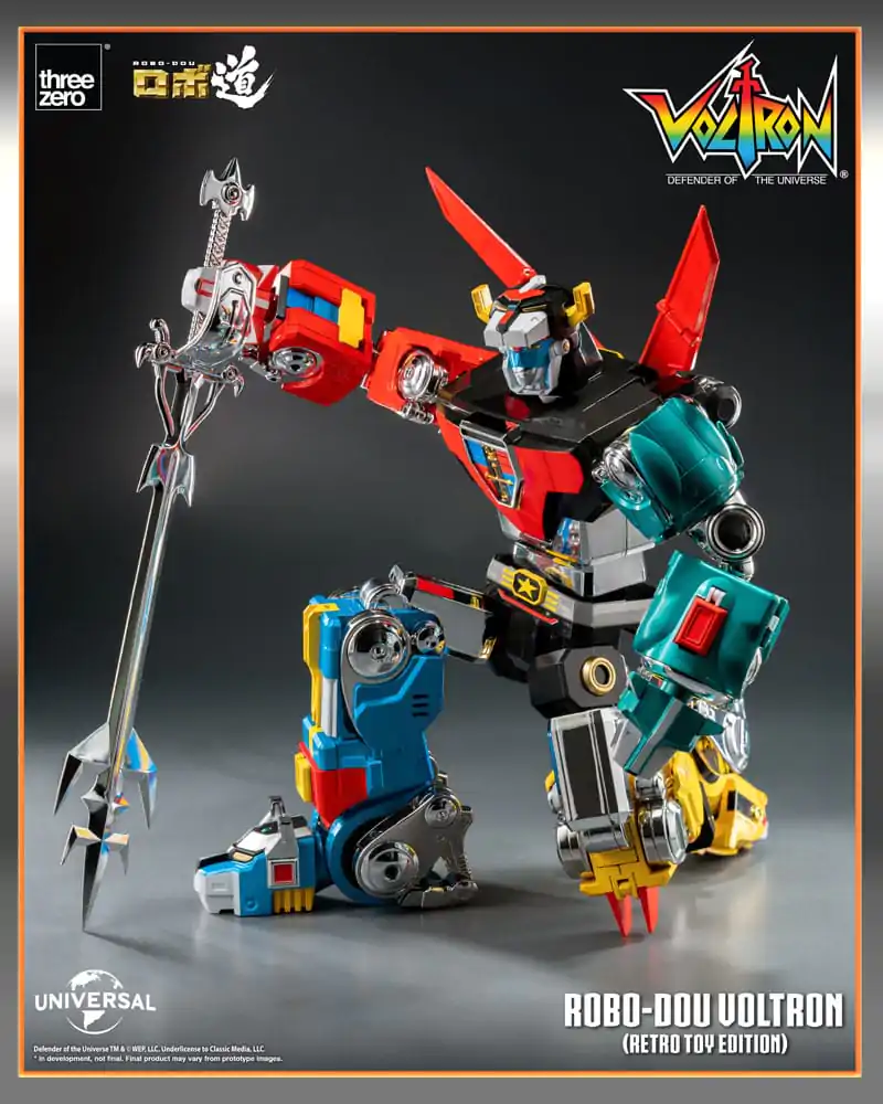 Voltron: Defender of the Universe Robo-Dou Action Figur Voltron Retro Toy Edition 27 cm Produktfoto