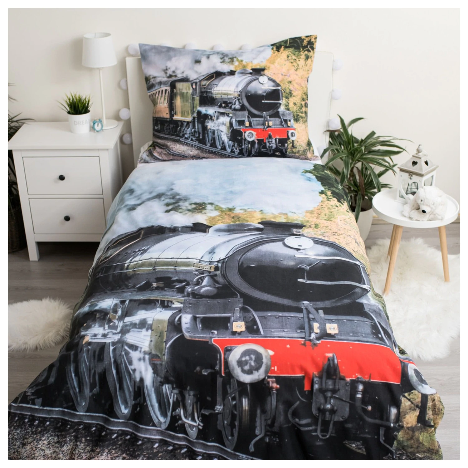 Train Stream Bettbezug Produktfoto