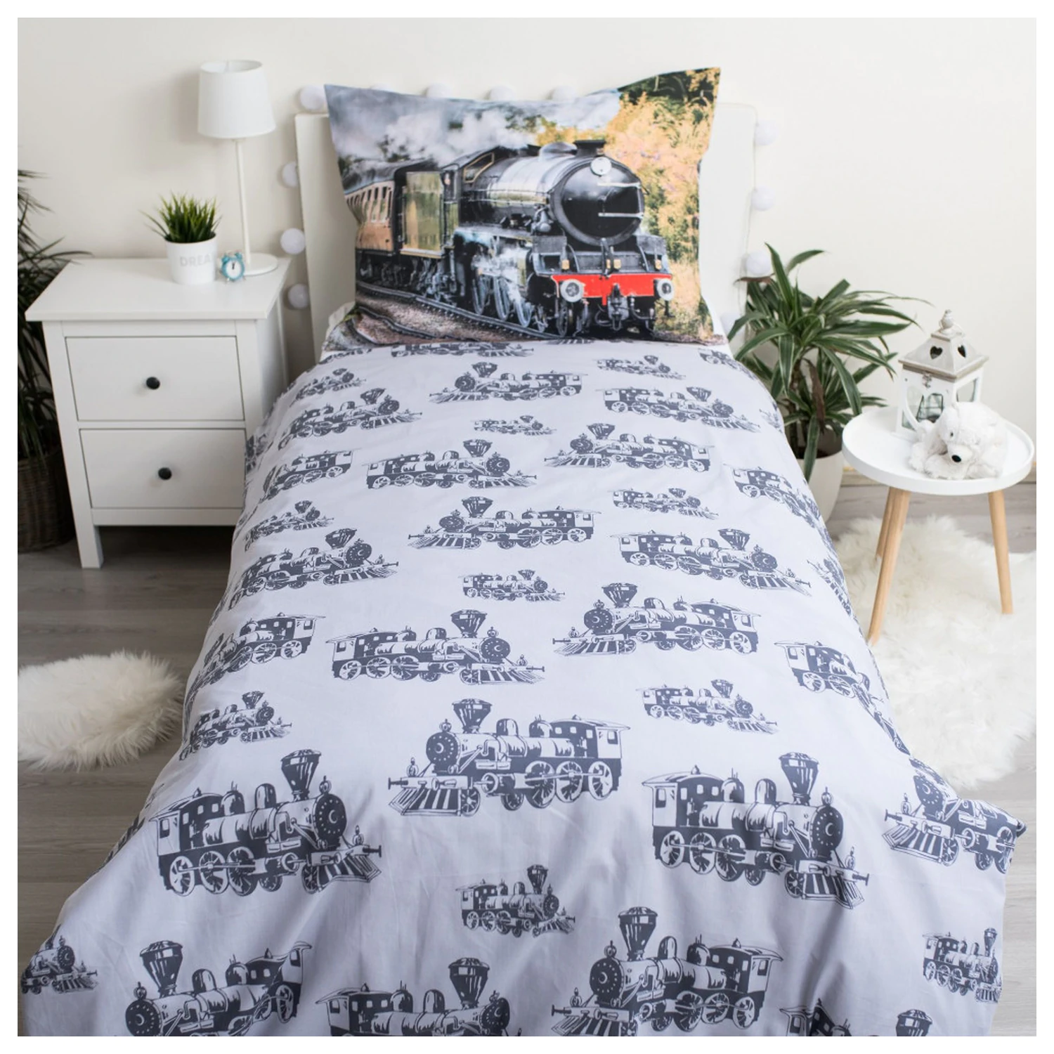 Train Stream Bettbezug Produktfoto