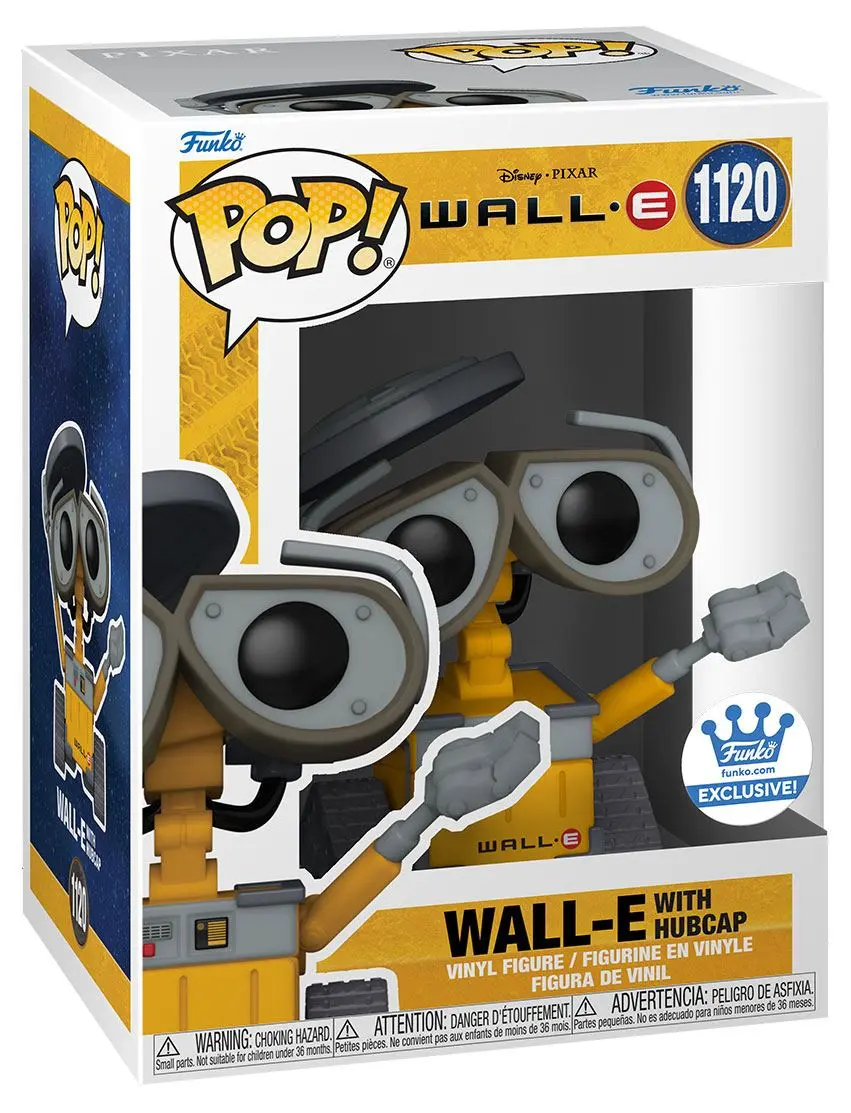 Wall-E POP! Movies Vinyl Figur Wall-E with Hubcap Exclusive 9 cm Produktfoto