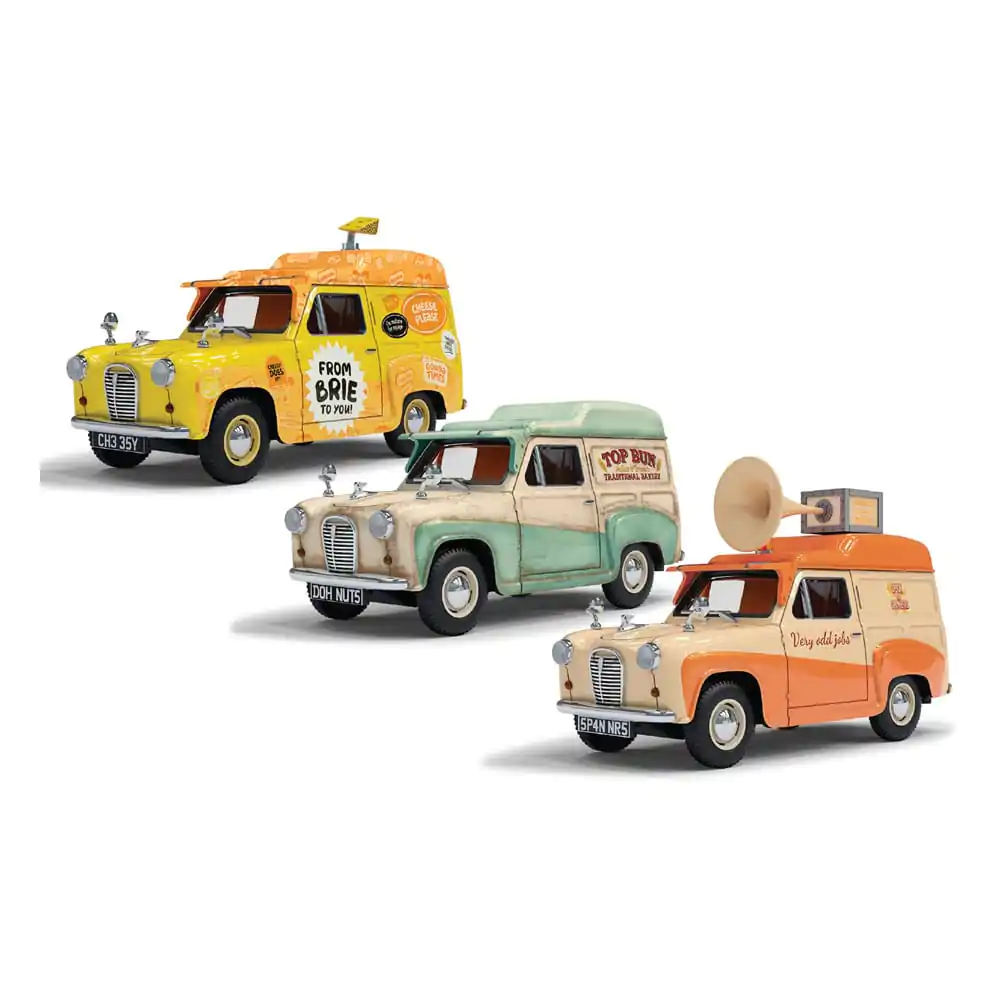 Wallace & Gromit Die Cast Modelle 1/43 Austin A35 Van Collection - Cheese Please!, Top Bun, Spick & Spanmobile termékfotó