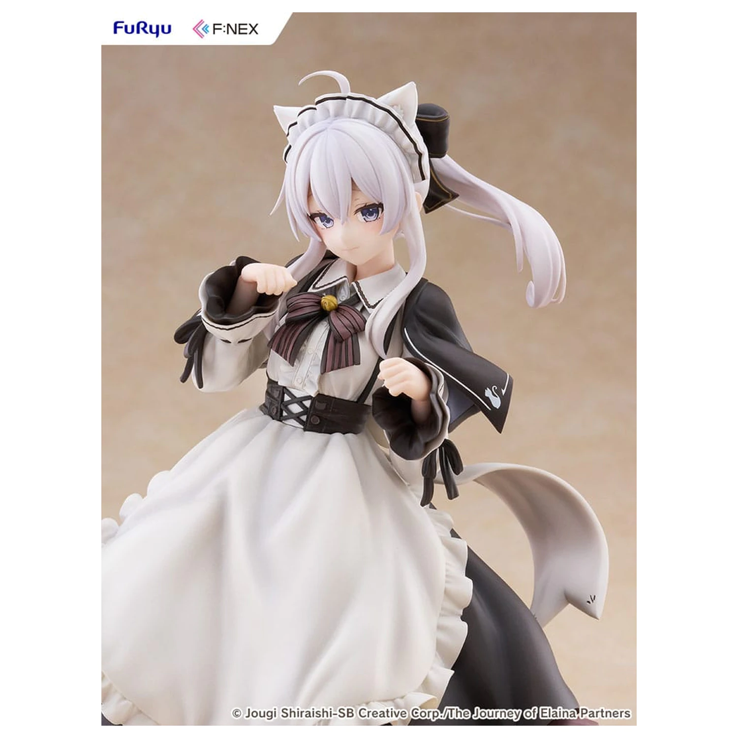 Wandering Witch: The Journey of Elaina F:NEX PVC Statue 1/7 Elaina Dienstmädchen Kostüm with cat ears Ver. 24 cm Produktfoto