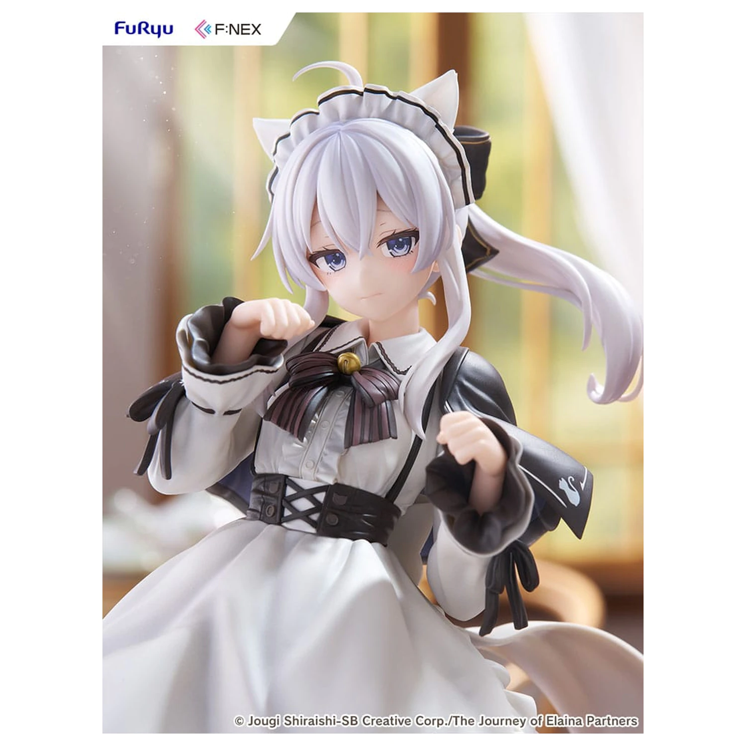 Wandering Witch: The Journey of Elaina F:NEX PVC Statue 1/7 Elaina Dienstmädchen Kostüm with cat ears Ver. 24 cm Produktfoto