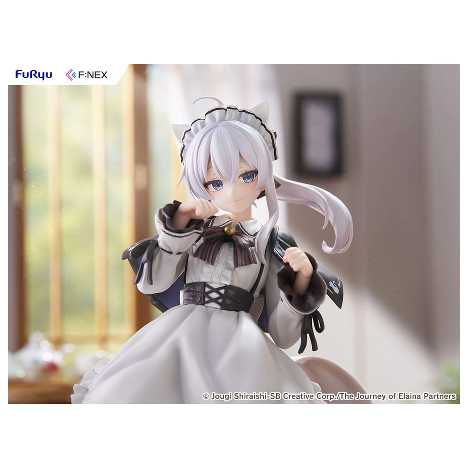 Wandering Witch: The Journey of Elaina F:NEX PVC Statue 1/7 Elaina Dienstmädchen Kostüm with cat ears Ver. 24 cm Produktfoto