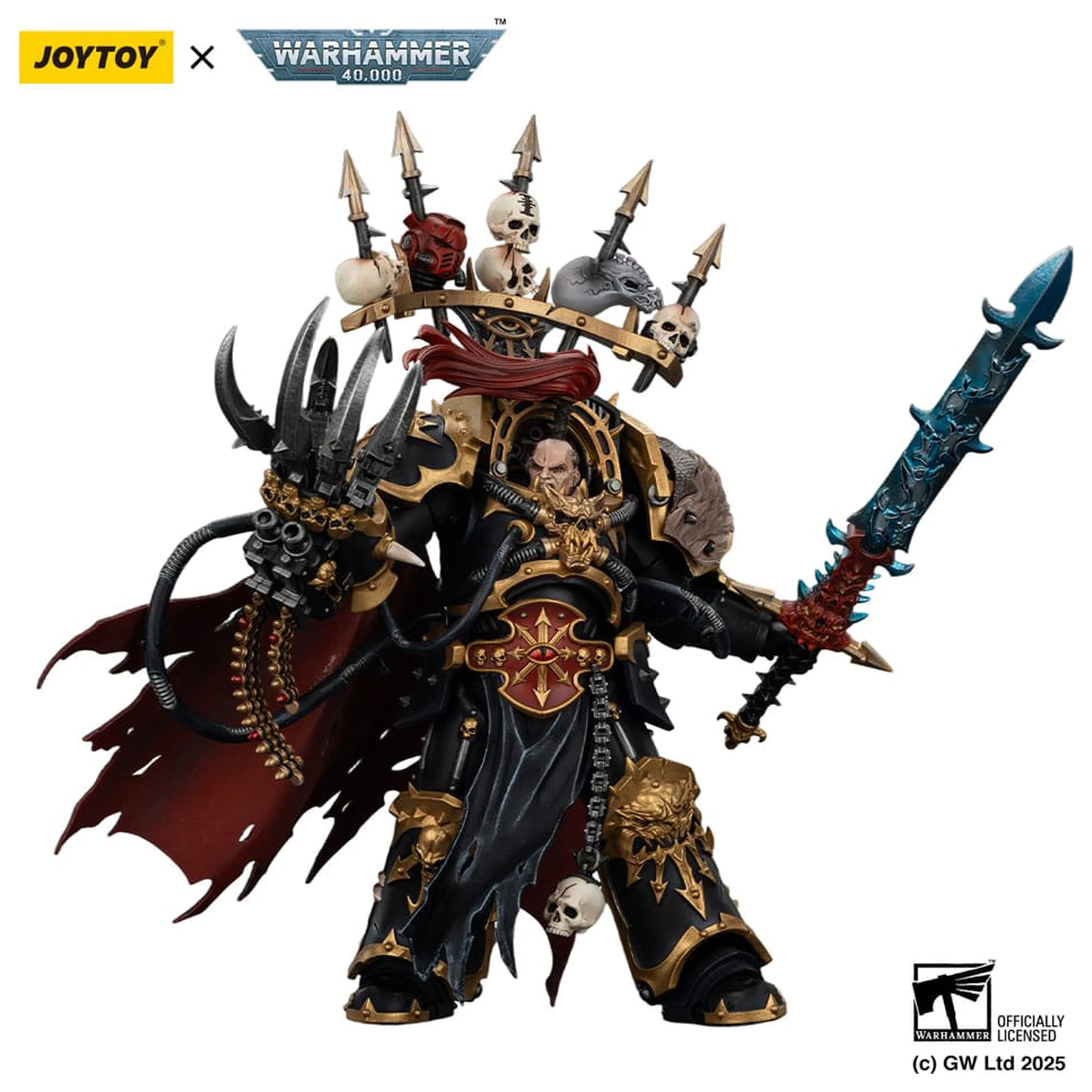 Warhammer 40,000 Actionfigur Black Legion Abaddon the Despoiler with Drach'nyen and the Talo 16 cm Produktfoto