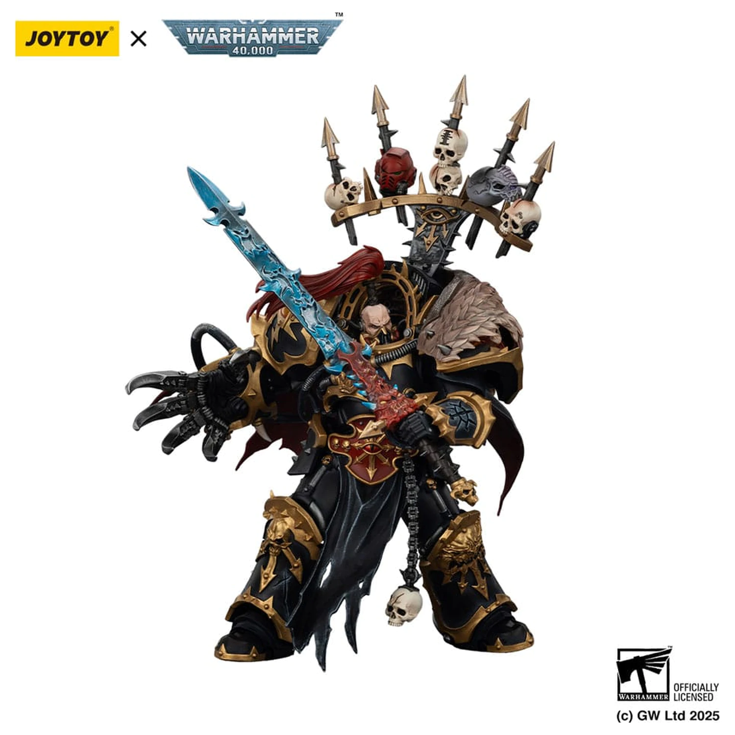 Warhammer 40,000 Actionfigur Black Legion Abaddon the Despoiler with Drach'nyen and the Talo 16 cm Produktfoto