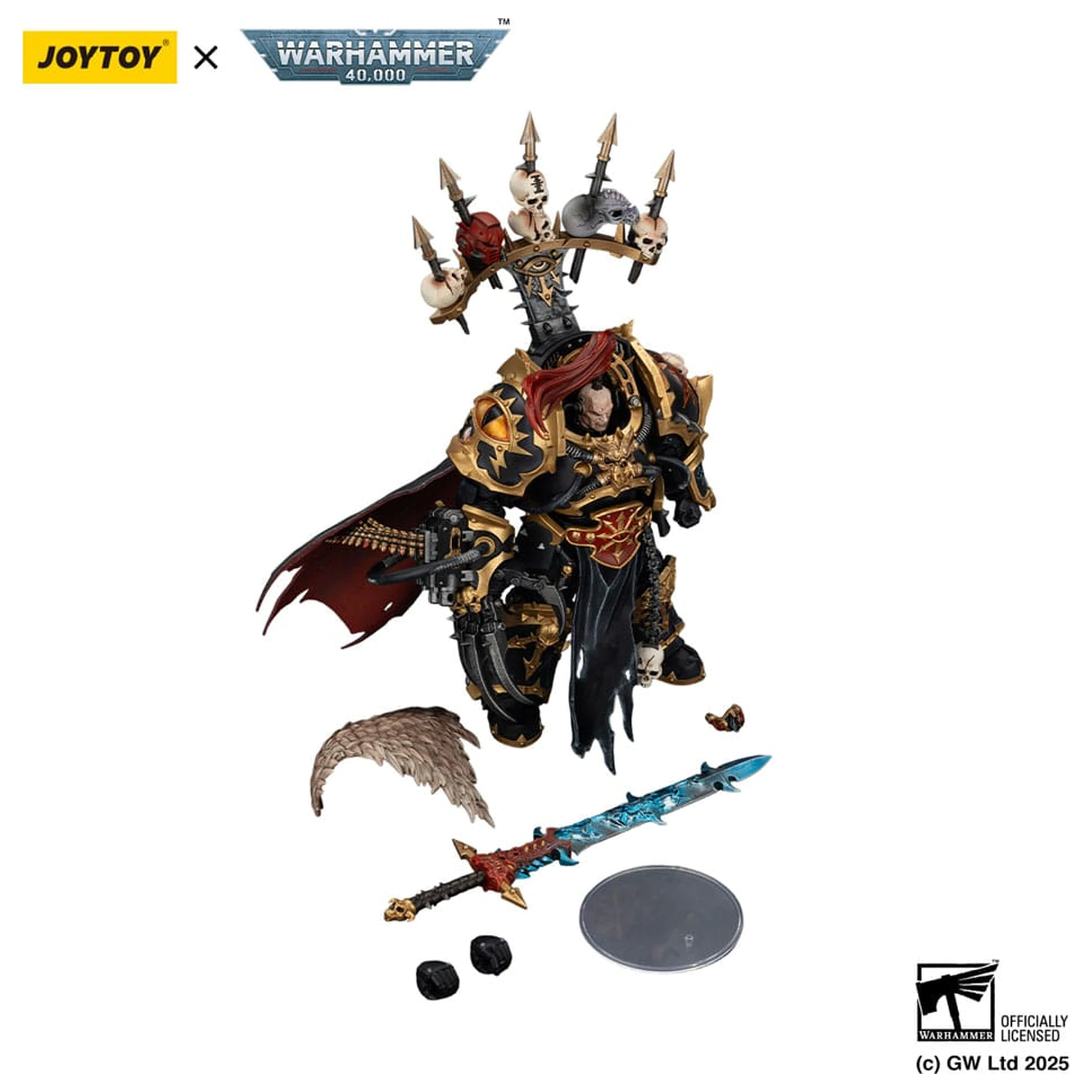 Warhammer 40,000 Actionfigur Black Legion Abaddon the Despoiler with Drach'nyen and the Talo 16 cm Produktfoto