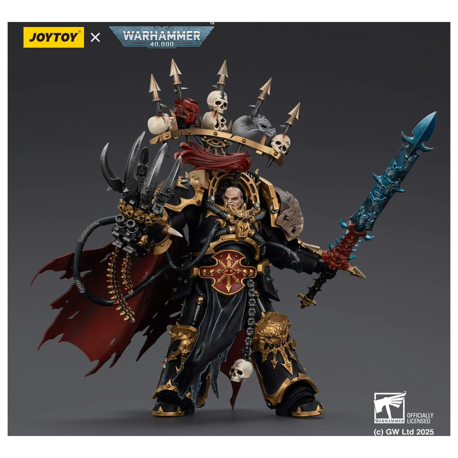 Warhammer 40,000 Actionfigur Black Legion Abaddon the Despoiler with Drach'nyen and the Talo 16 cm Produktfoto
