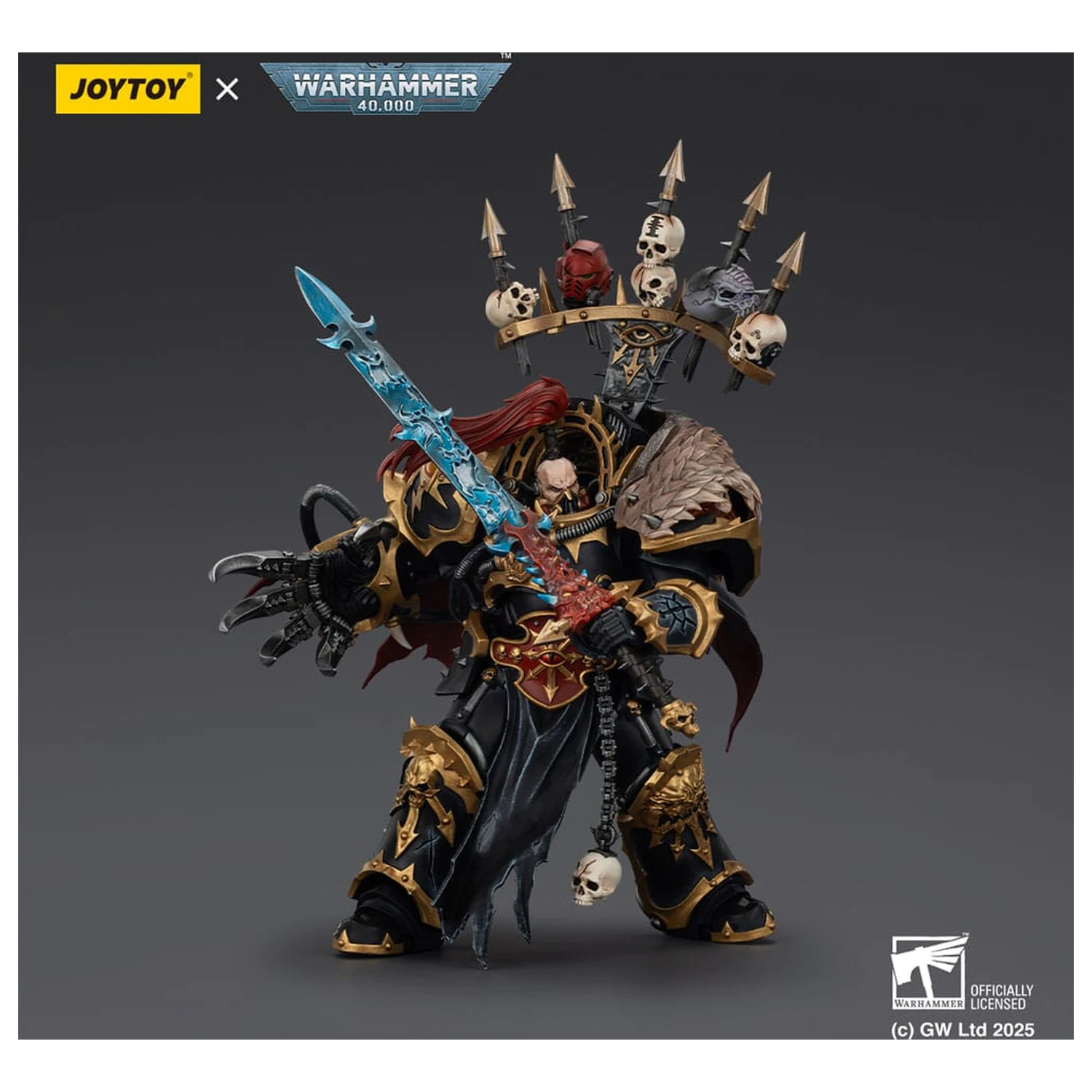 Warhammer 40,000 Actionfigur Black Legion Abaddon the Despoiler with Drach'nyen and the Talo 16 cm Produktfoto