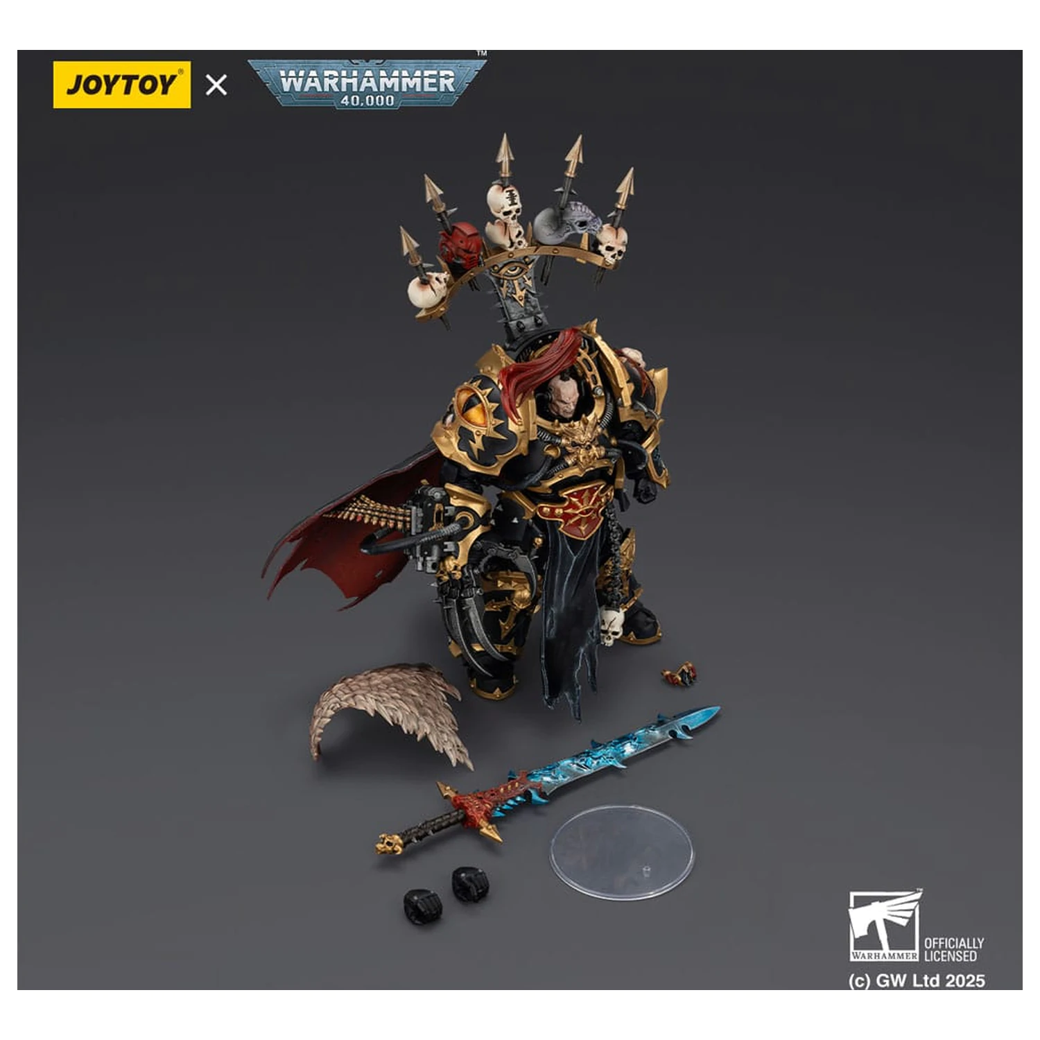 Warhammer 40,000 Actionfigur Black Legion Abaddon the Despoiler with Drach'nyen and the Talo 16 cm Produktfoto