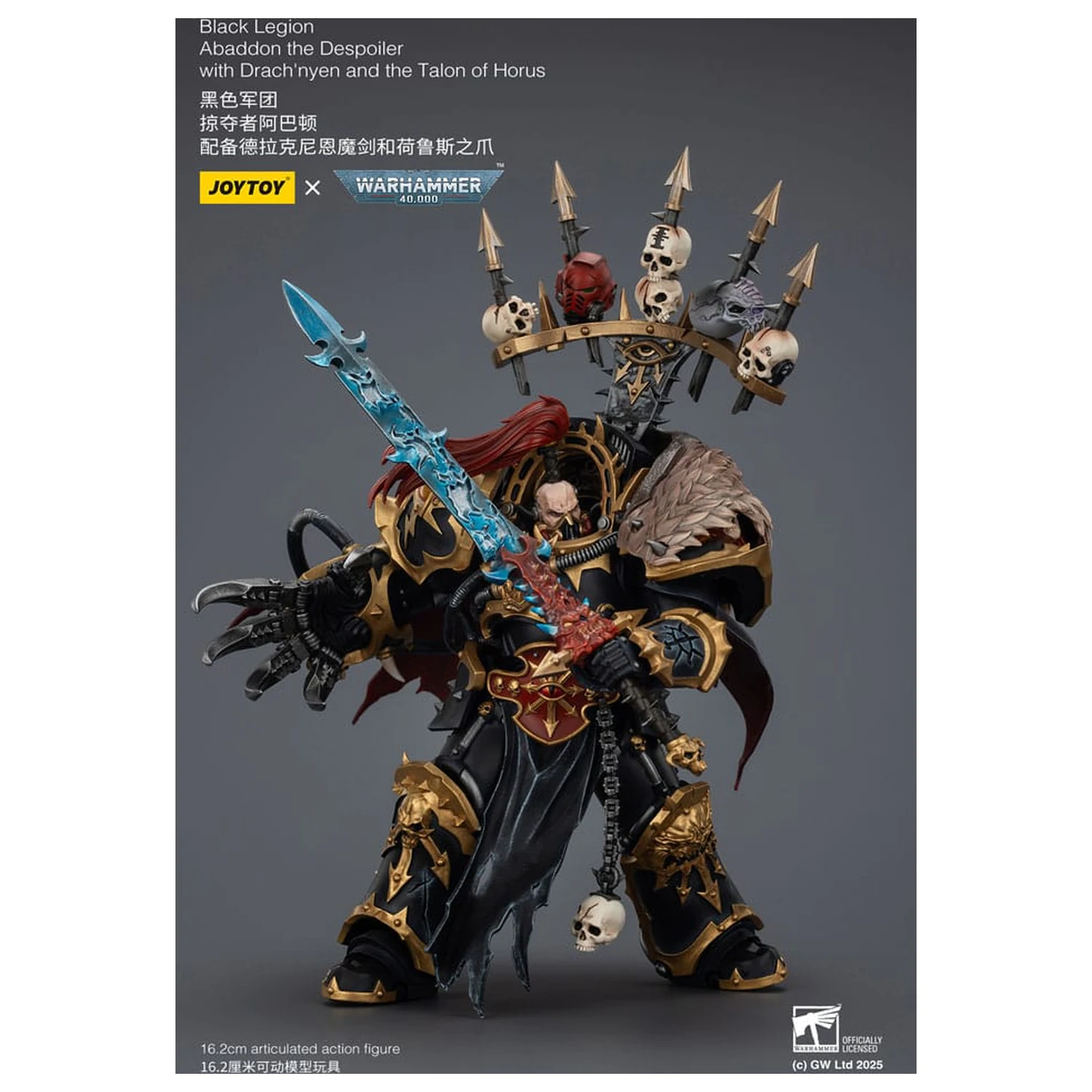 Warhammer 40,000 Actionfigur Black Legion Abaddon the Despoiler with Drach'nyen and the Talo 16 cm Produktfoto