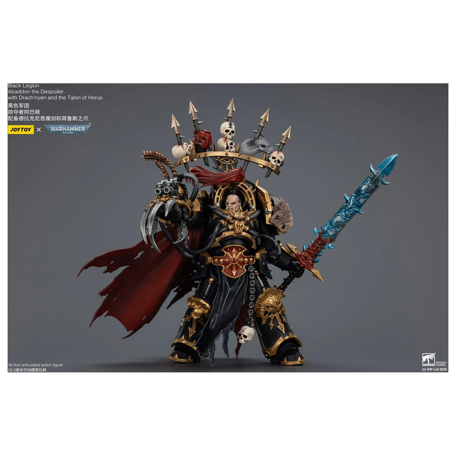 Warhammer 40,000 Actionfigur Black Legion Abaddon the Despoiler with Drach'nyen and the Talo 16 cm Produktfoto