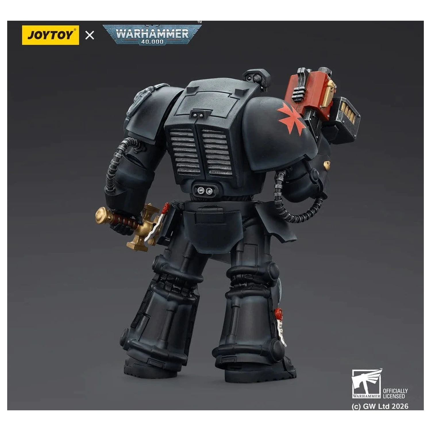Warhammer 40,000 Actionfigur Black Templars Terminator 1 mit Power Sword und Storm Bolter 14 cm Produktfoto