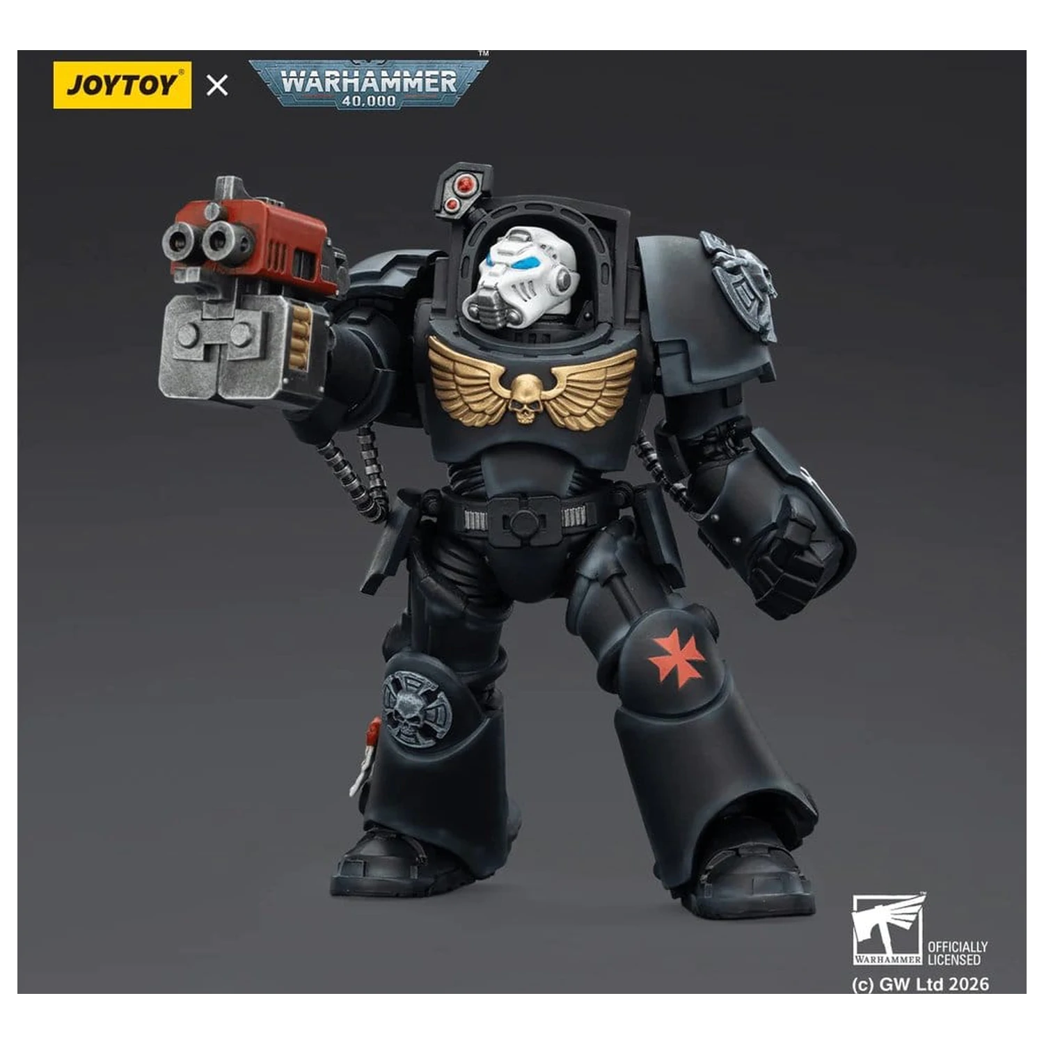 Warhammer 40,000 Actionfigur Black Templars Terminator 2 with Power Fist and Storm Bolter 14 cm Produktfoto