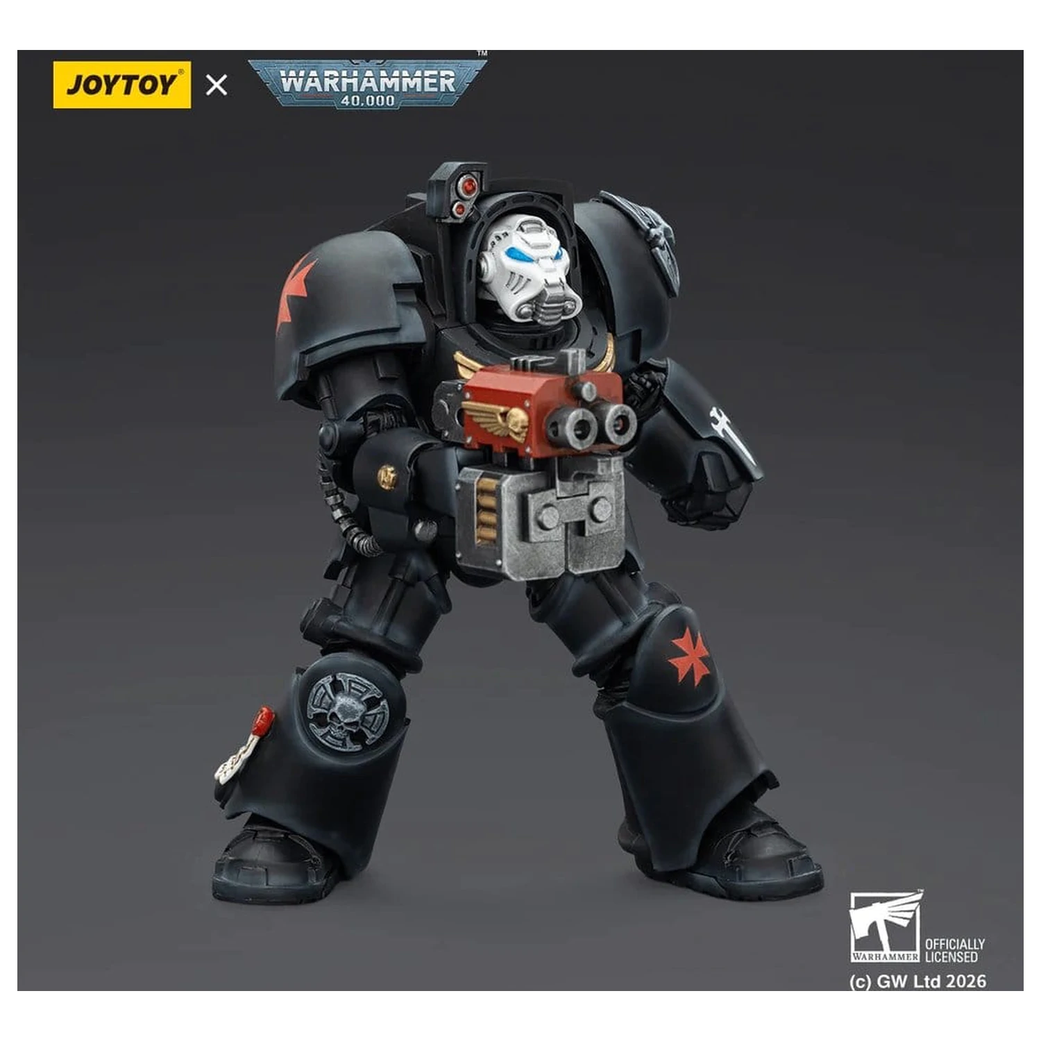 Warhammer 40,000 Actionfigur Black Templars Terminator 2 with Power Fist and Storm Bolter 14 cm Produktfoto