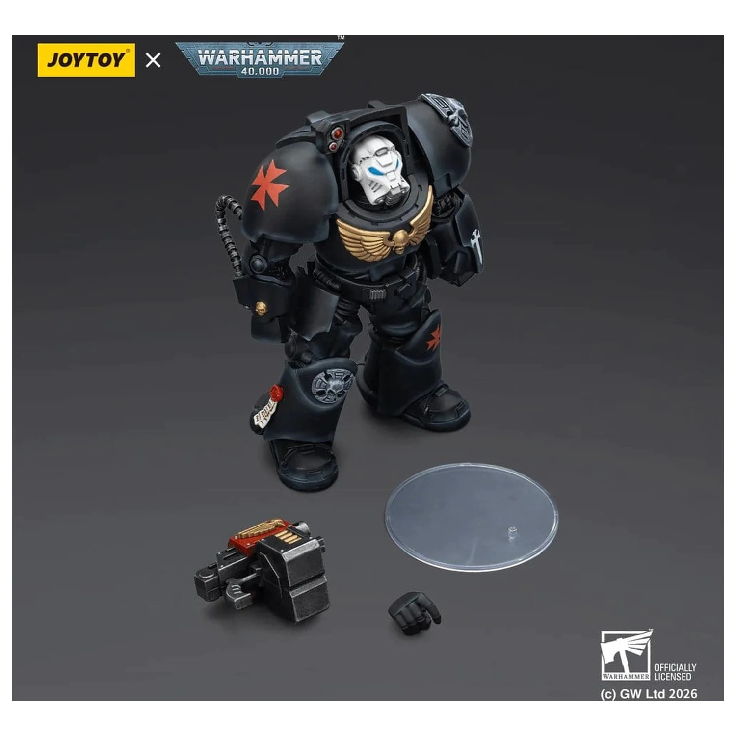 Warhammer 40,000 Actionfigur Black Templars Terminator 2 with Power Fist and Storm Bolter 14 cm Produktfoto