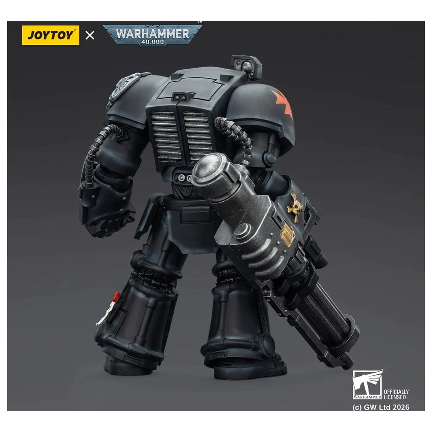 Warhammer 40,000 Actionfigur Black Templars Terminator 3 mit Power Fist und Assault Cannon 14 cm Produktfoto