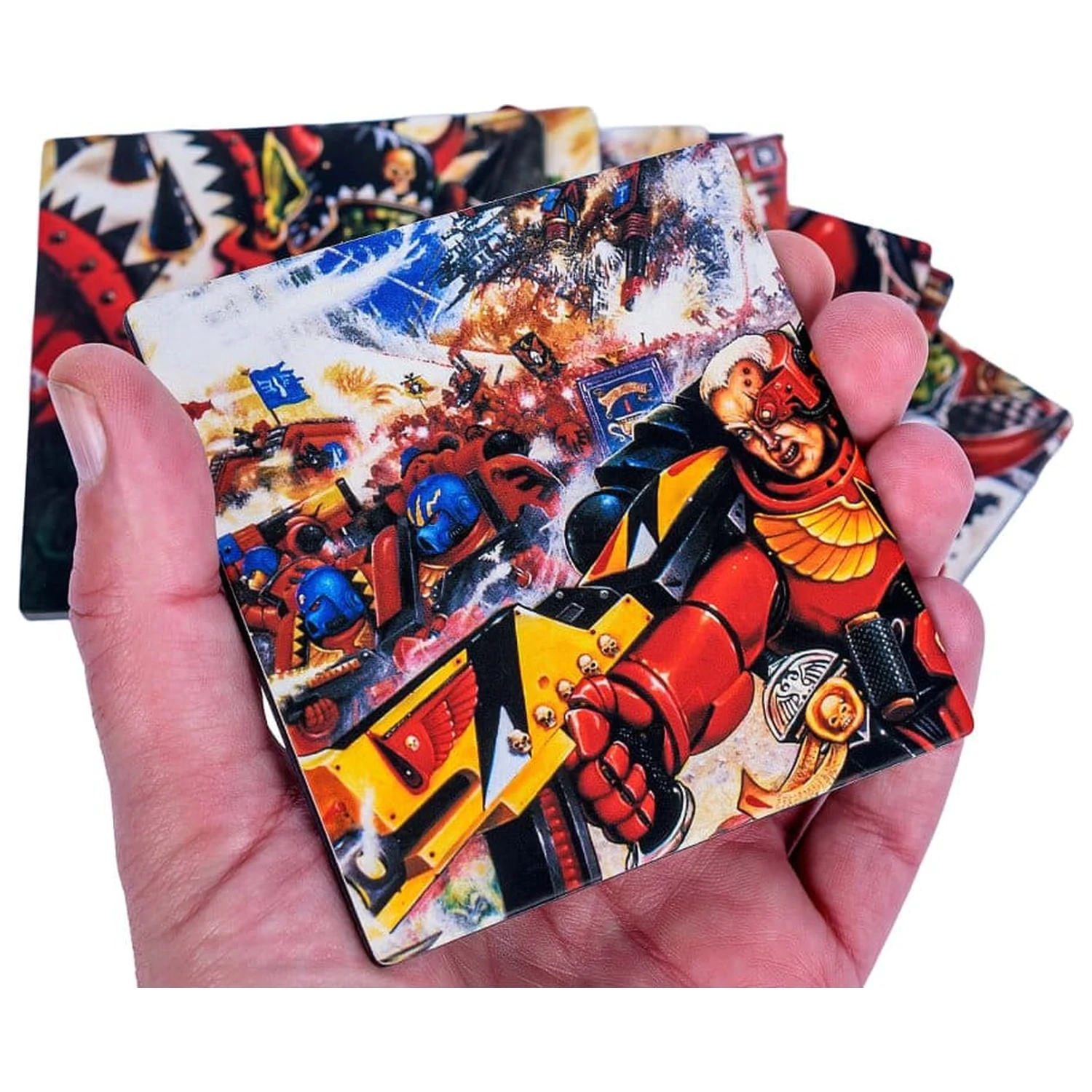 Warhammer 40,000 Untersetzer-Set Blood Angels Armageddon 15 cm Produktfoto