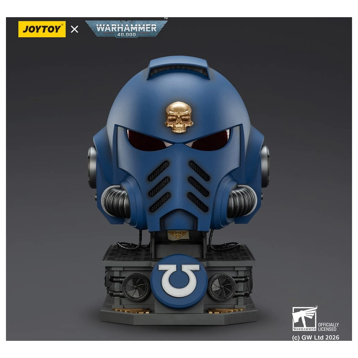 Warhammer 40,000 Captain MkX Helm & Display Ständer Ultramarines 44 cm Produktfoto