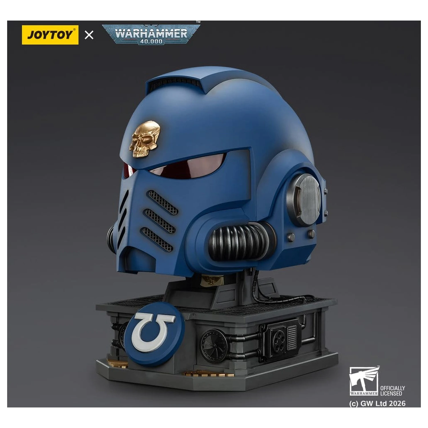 Warhammer 40,000 Captain MkX Helm & Display Ständer Ultramarines 44 cm Produktfoto