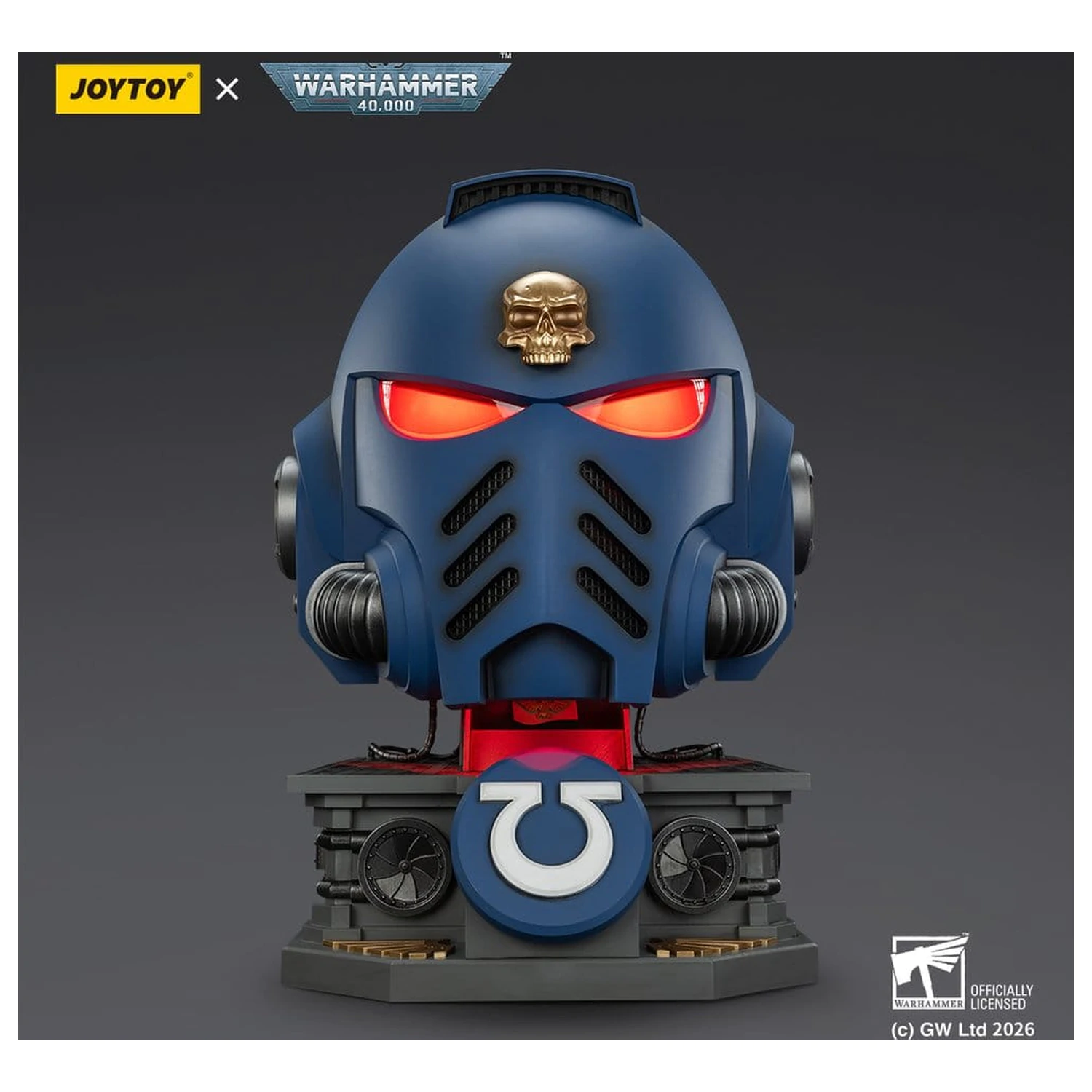 Warhammer 40,000 Captain MkX Helm & Display Ständer Ultramarines 44 cm Produktfoto