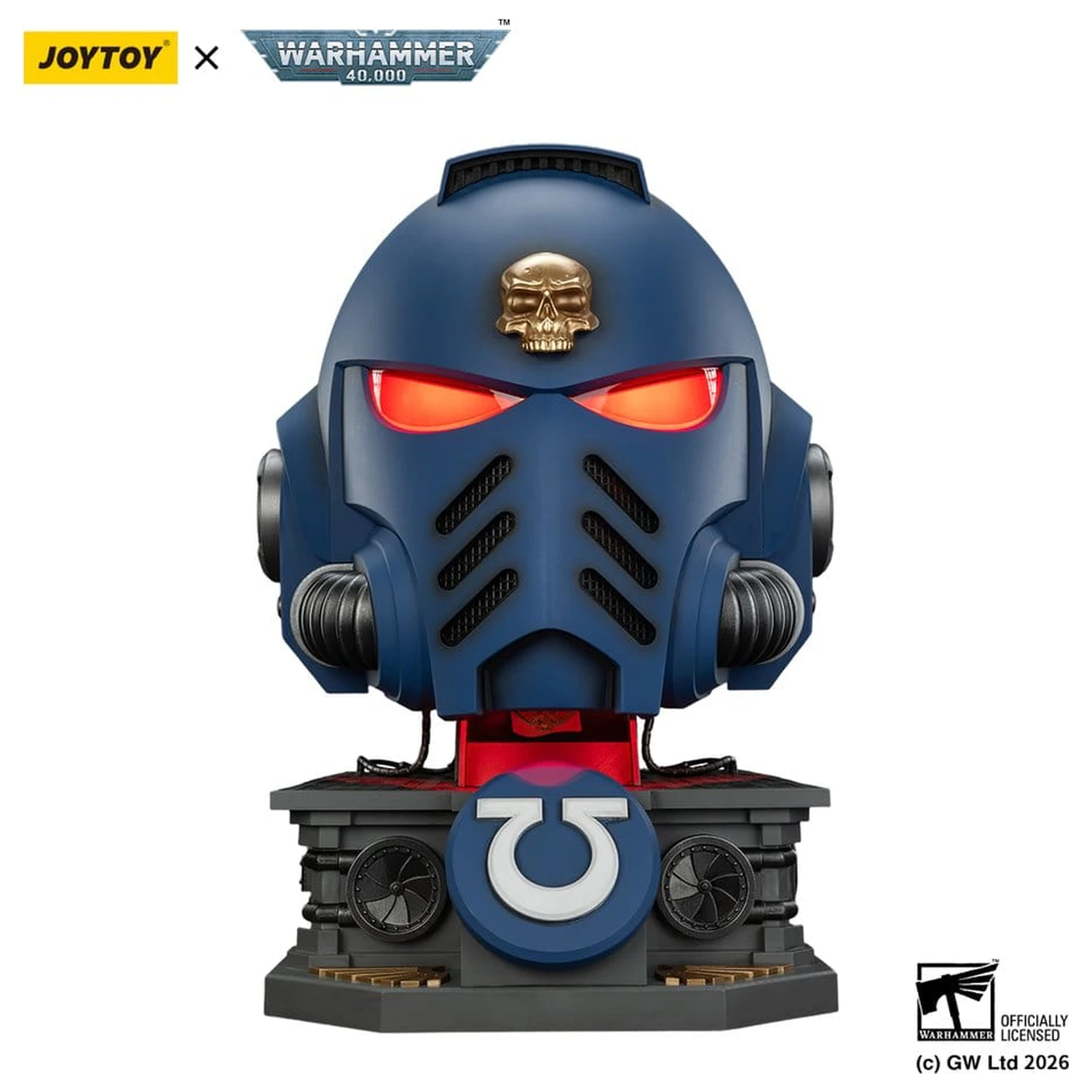 Warhammer 40,000 Captain MkX Helm & Display Ständer Ultramarines 44 cm Produktfoto