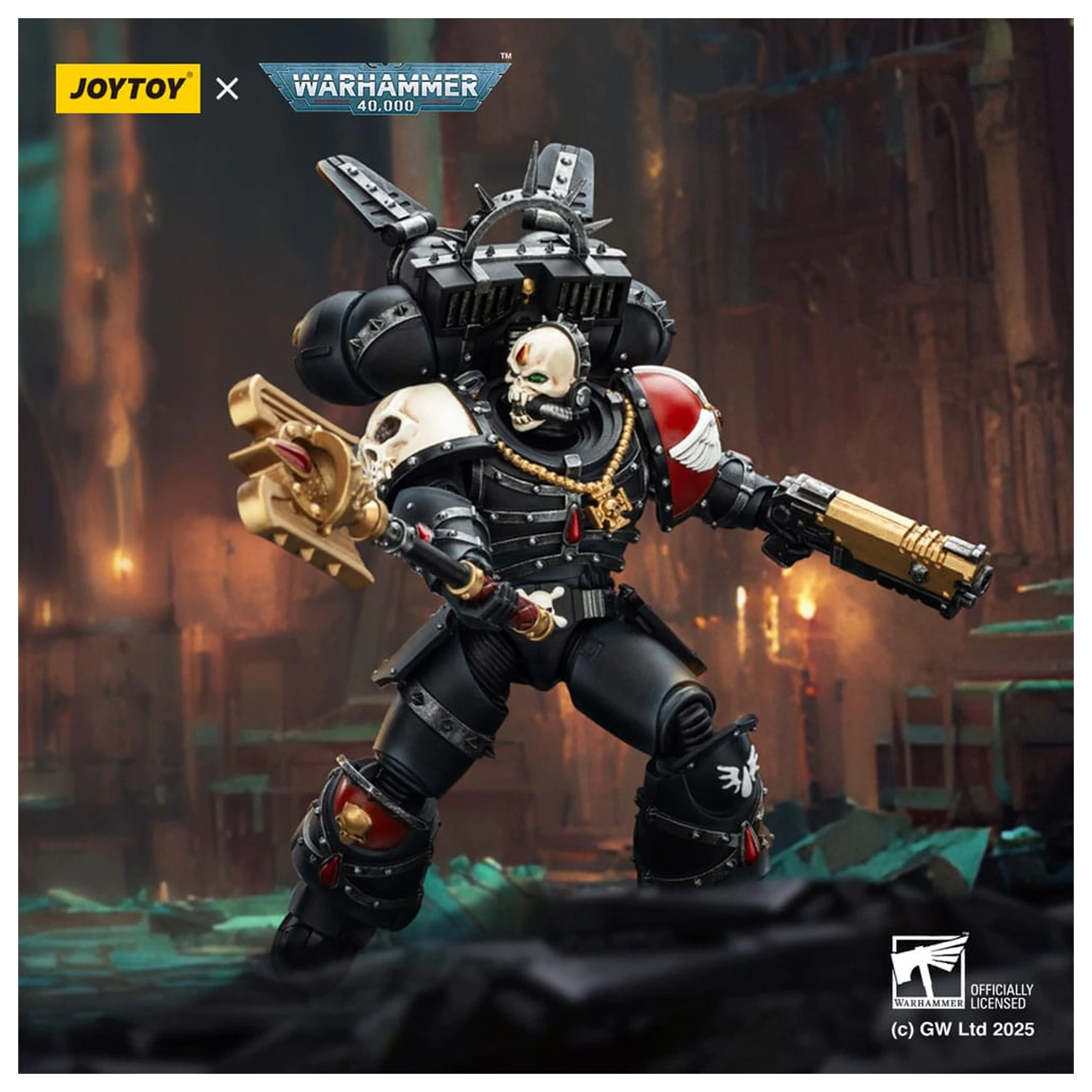 Warhammer 40,000: Combat Patrol Blood Angels Action-Figur Lemartes With Jump Pack Blood Crozius und Absolver Bolt Pistol 12 Zentimeter Produktfoto
