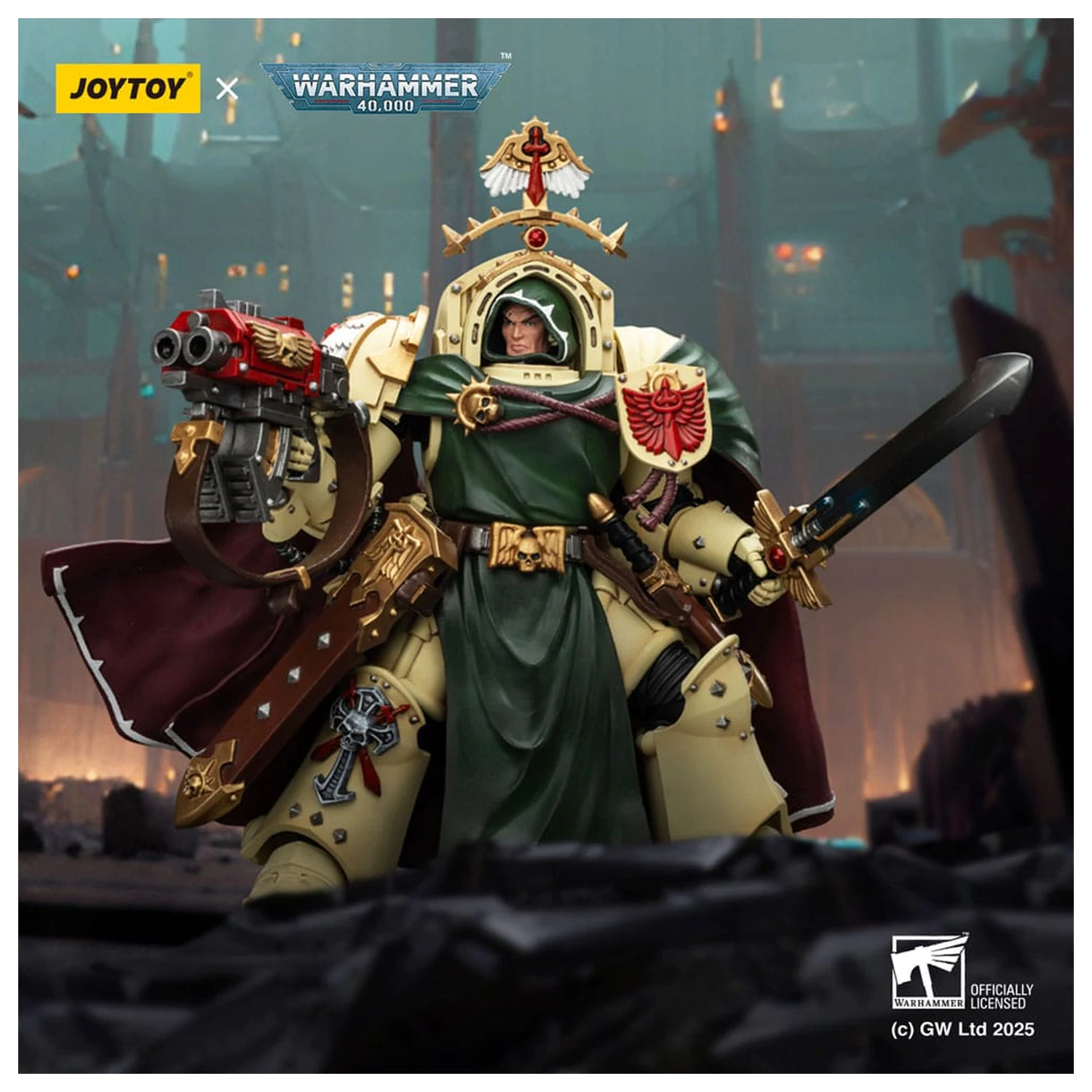 Warhammer 40,000: Dark Angels Action Figur Belial Grand Master of The Deathwing With the Sword of Silence and Storm Bolter 14 cm Produktfoto