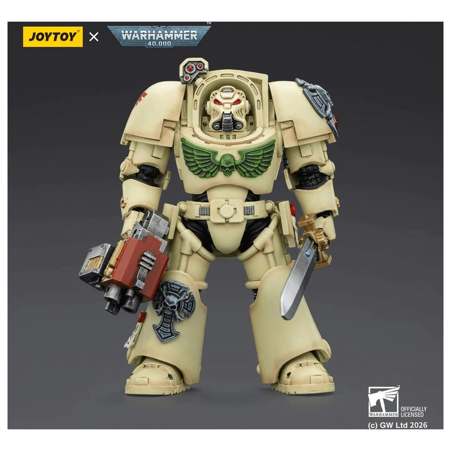 Warhammer 40,000 Action Figur Dark Angels Deathwing Terminator 1 mit Power Sword und Storm Bolter 14 cm Produktfoto