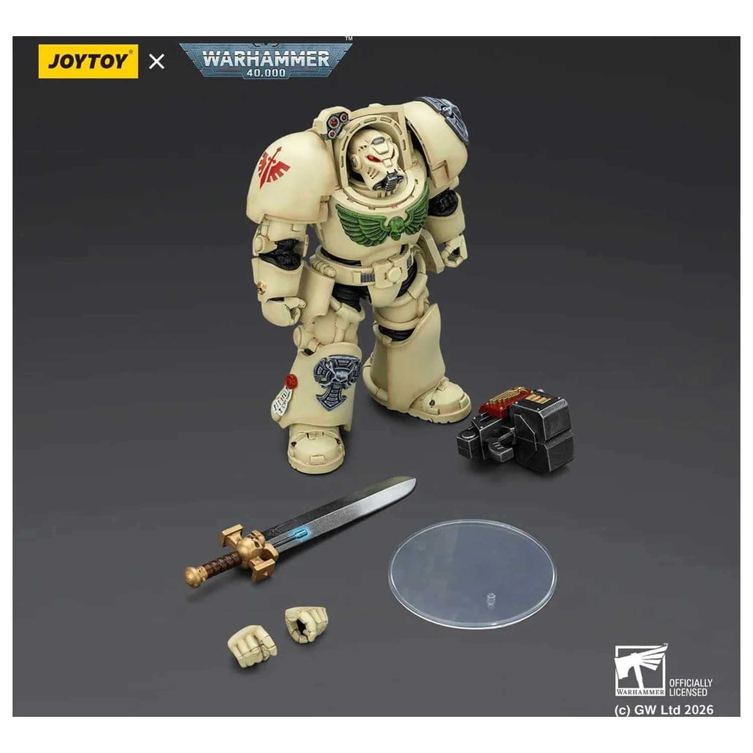 Warhammer 40,000 Action Figur Dark Angels Deathwing Terminator 1 mit Power Sword und Storm Bolter 14 cm Produktfoto