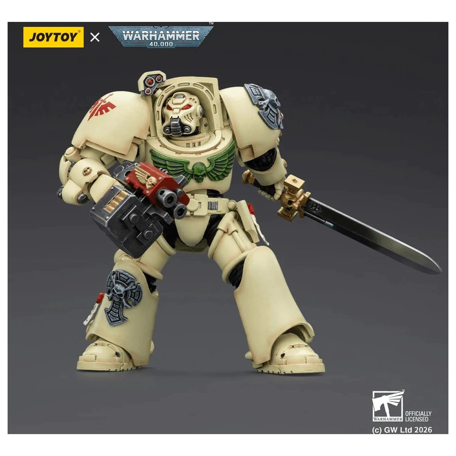 Warhammer 40,000 Action Figur Dark Angels Deathwing Terminator 1 mit Power Sword und Storm Bolter 14 cm Produktfoto