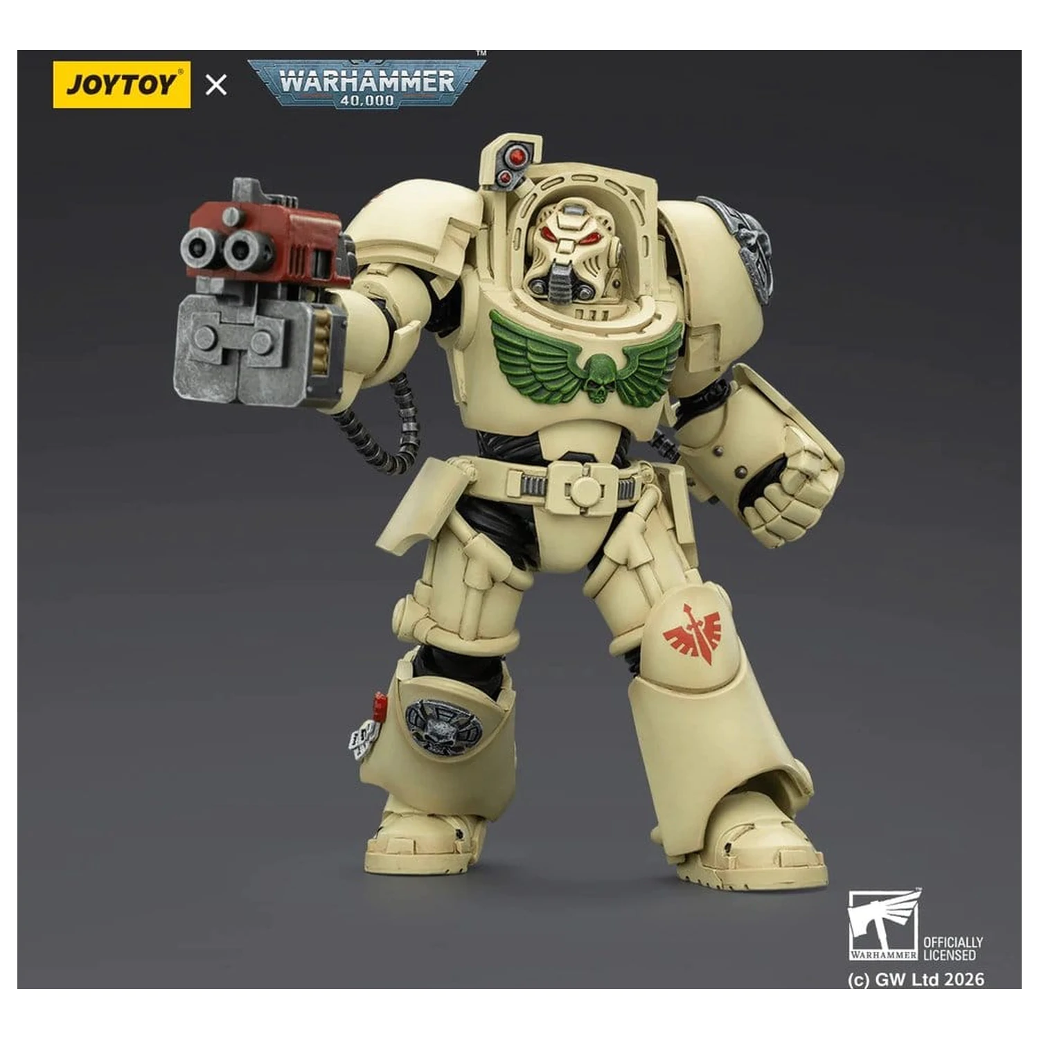 Warhammer 40.000 Actionfigur Dark Angels Deathwing Terminator 2 mit Power Fist und Storm Bolter 14 cm Produktfoto