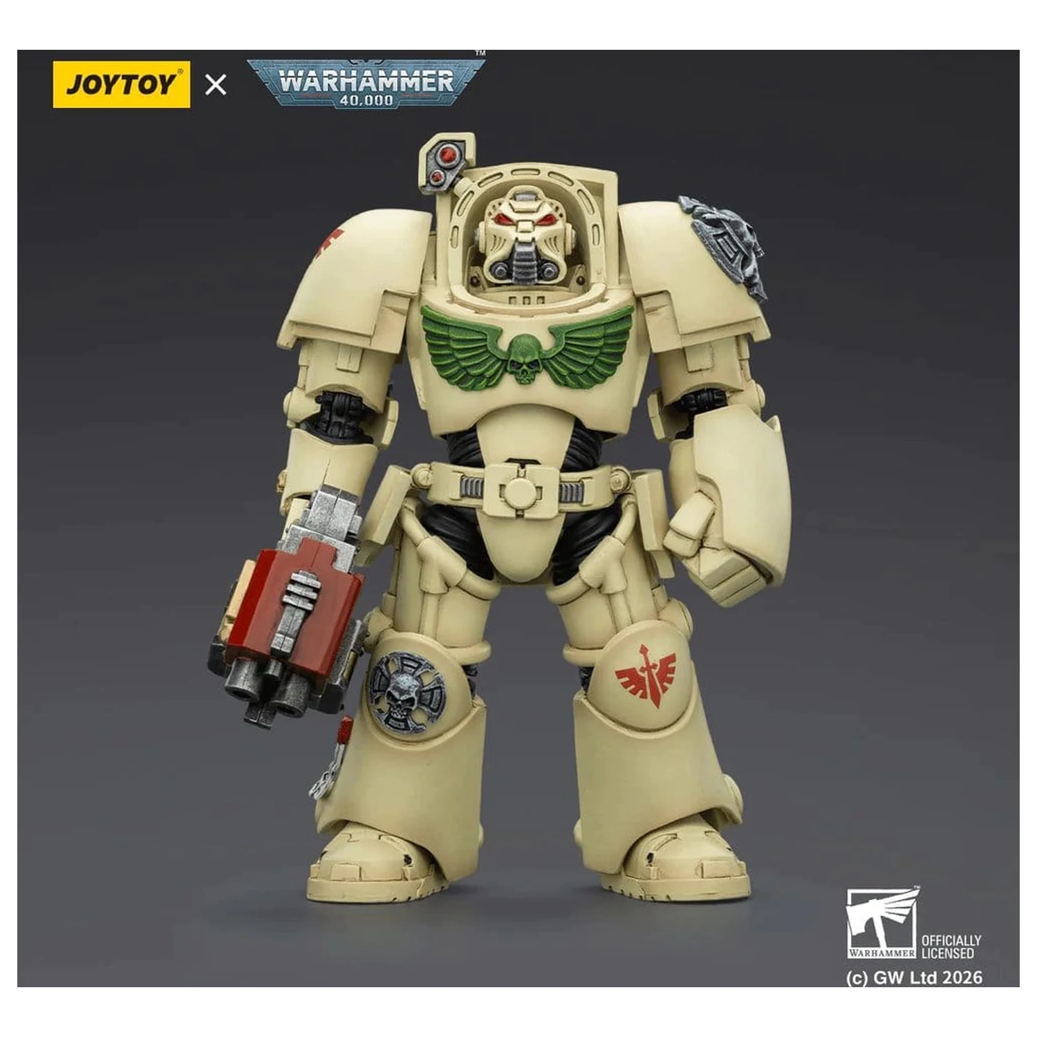 Warhammer 40.000 Actionfigur Dark Angels Deathwing Terminator 2 mit Power Fist und Storm Bolter 14 cm Produktfoto