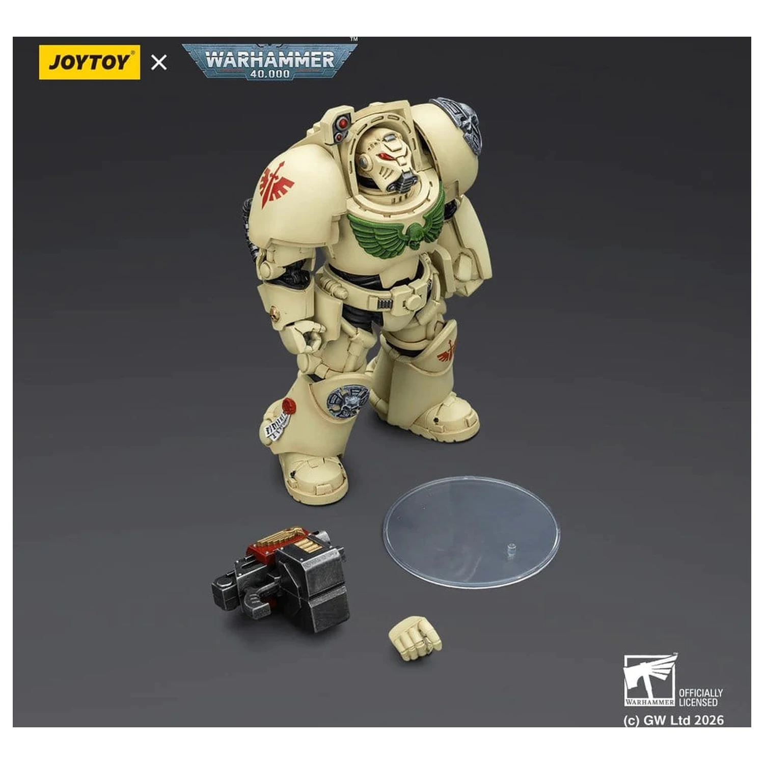 Warhammer 40.000 Actionfigur Dark Angels Deathwing Terminator 2 mit Power Fist und Storm Bolter 14 cm Produktfoto