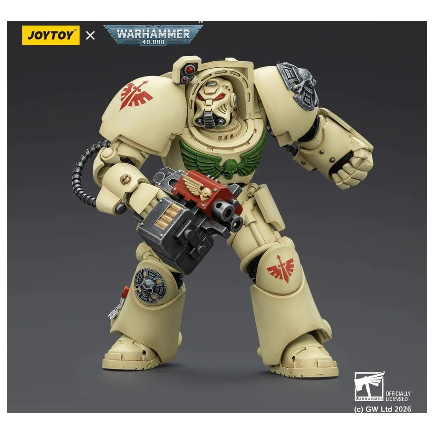 Warhammer 40.000 Actionfigur Dark Angels Deathwing Terminator 2 mit Power Fist und Storm Bolter 14 cm Produktfoto