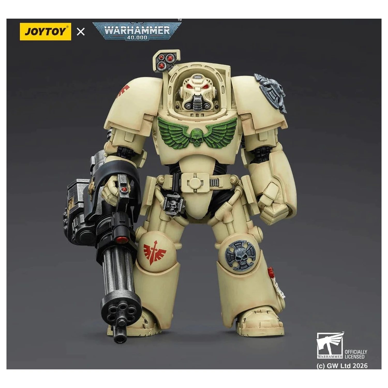 Warhammer 40,000 Actionfigur Dark Angels Deathwing Terminator 3 mit Power Fist and Assault Cannon 14 cm Produktfoto