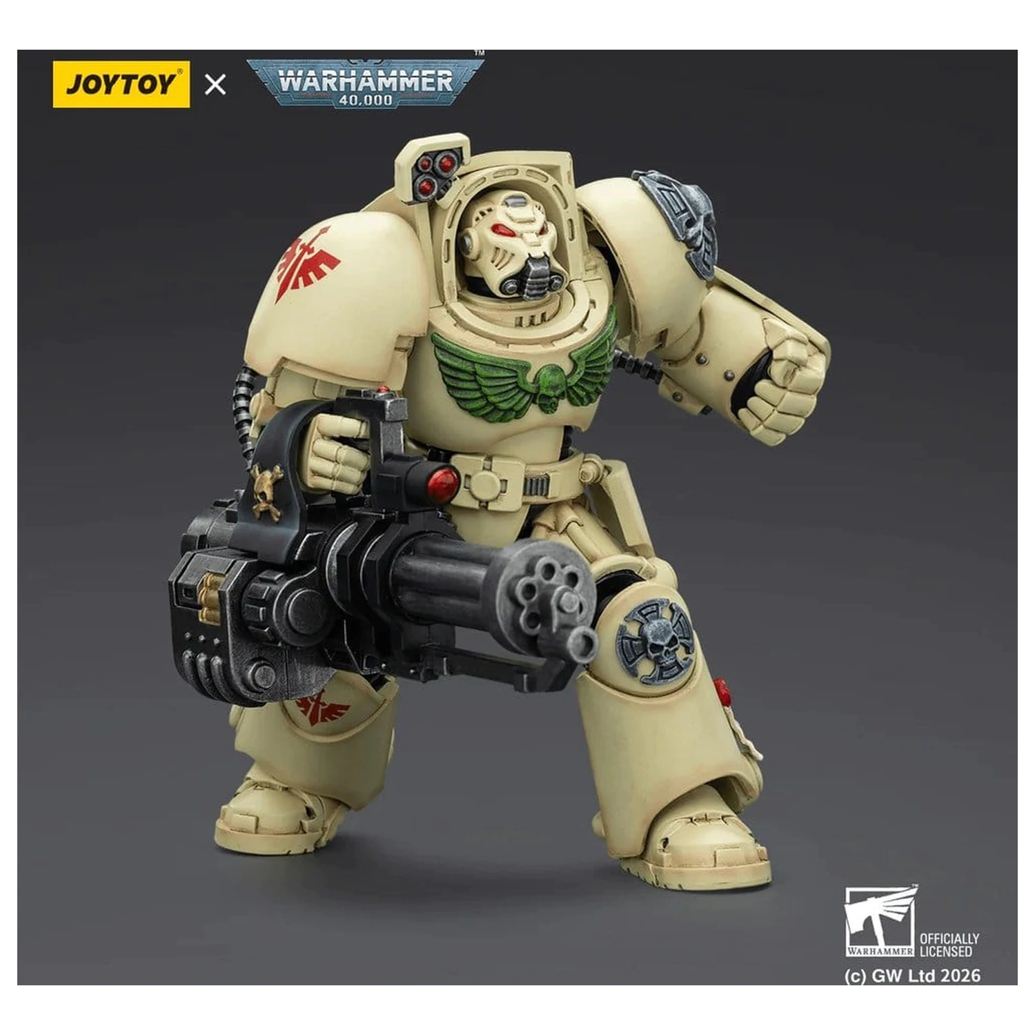 Warhammer 40,000 Actionfigur Dark Angels Deathwing Terminator 3 mit Power Fist and Assault Cannon 14 cm Produktfoto