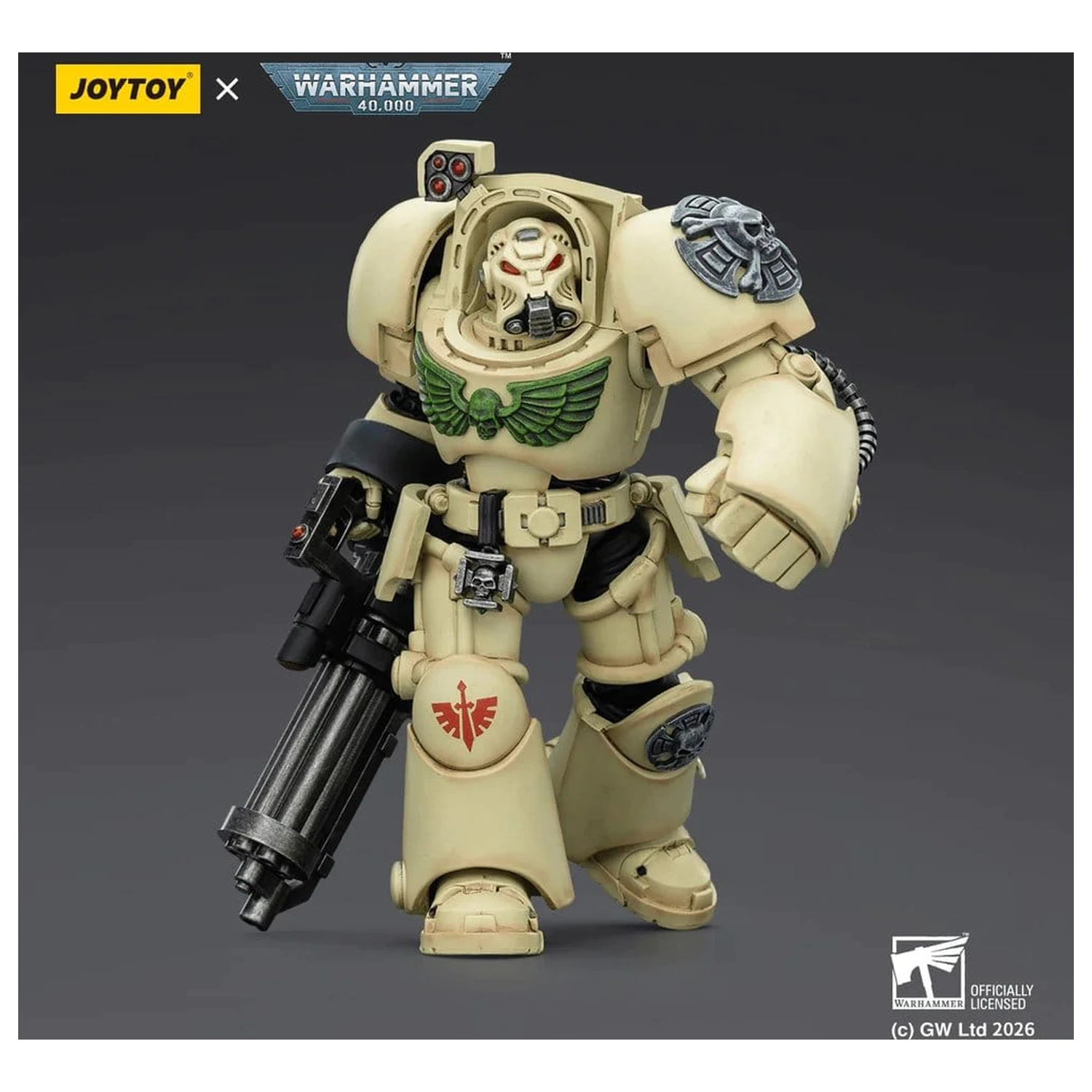 Warhammer 40,000 Actionfigur Dark Angels Deathwing Terminator 3 mit Power Fist and Assault Cannon 14 cm Produktfoto