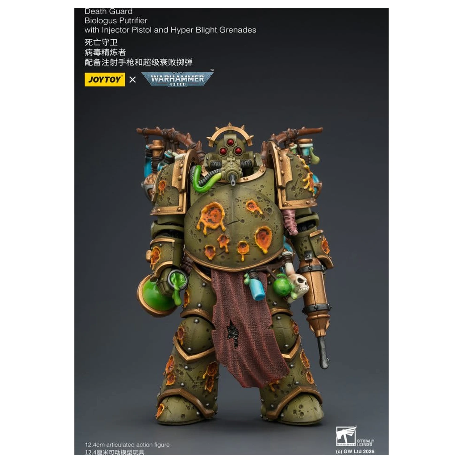 Warhammer 40,000 Actionfigur Death Guard Biologus Putrifier 12 cm Produktfoto
