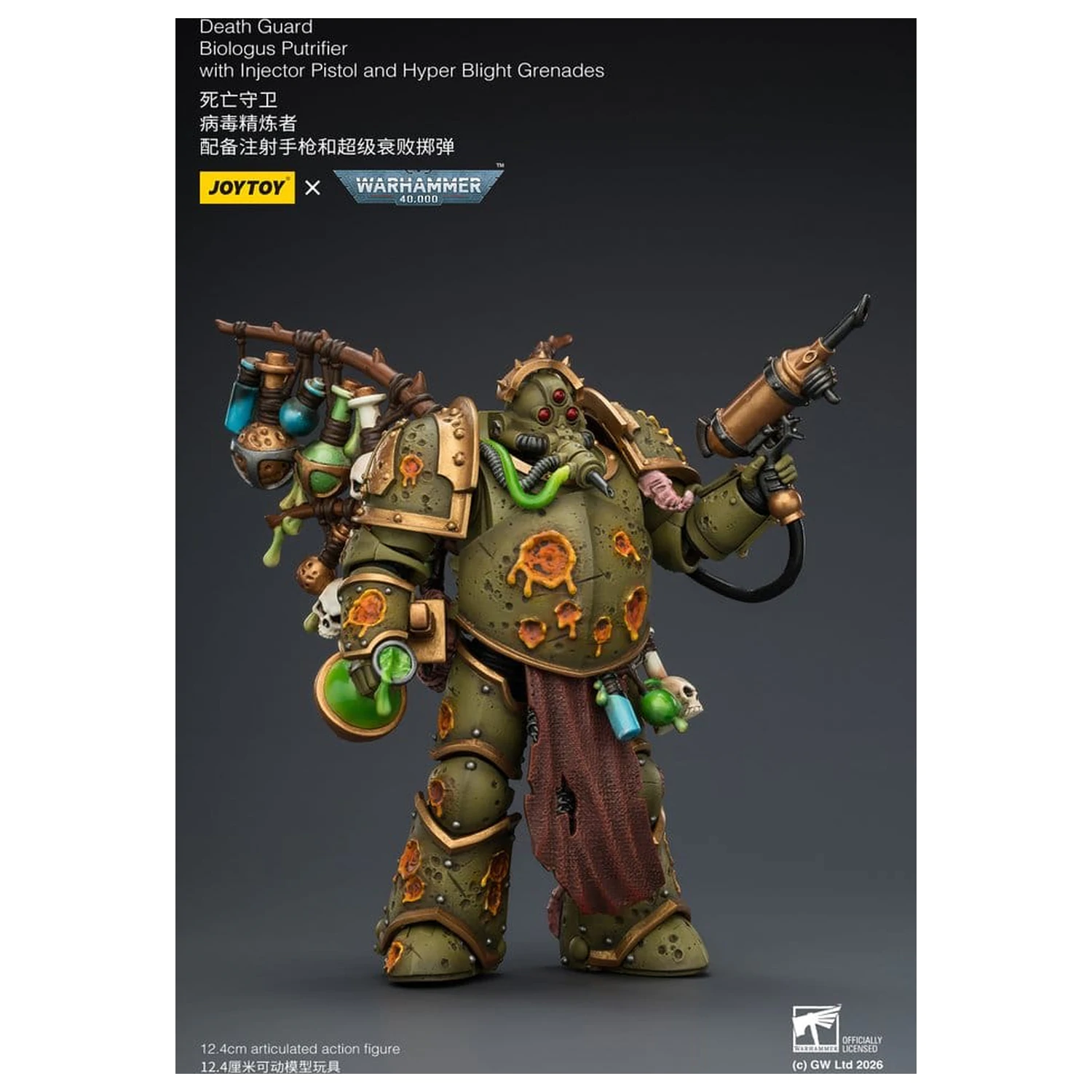 Warhammer 40,000 Actionfigur Death Guard Biologus Putrifier 12 cm Produktfoto