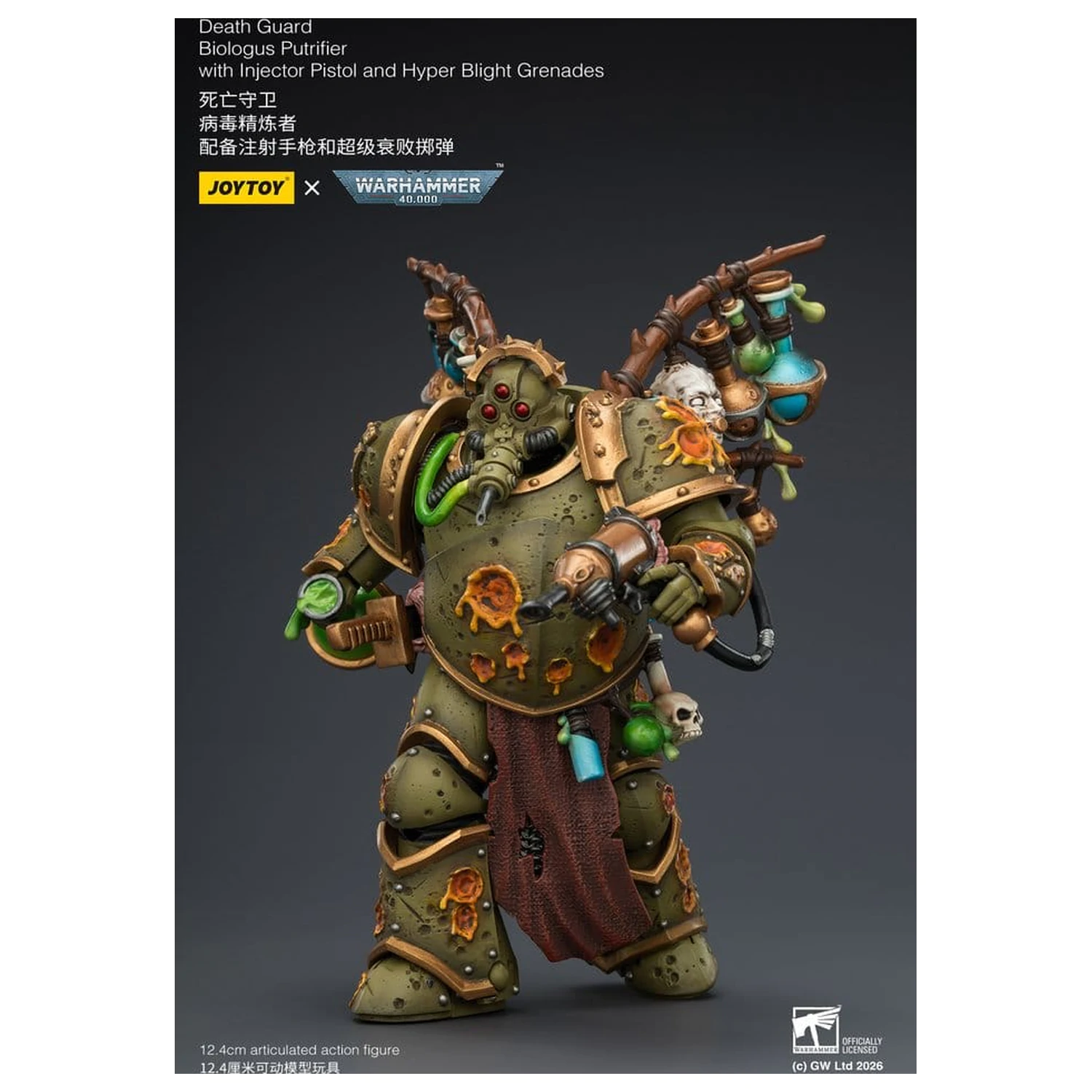 Warhammer 40,000 Actionfigur Death Guard Biologus Putrifier 12 cm Produktfoto