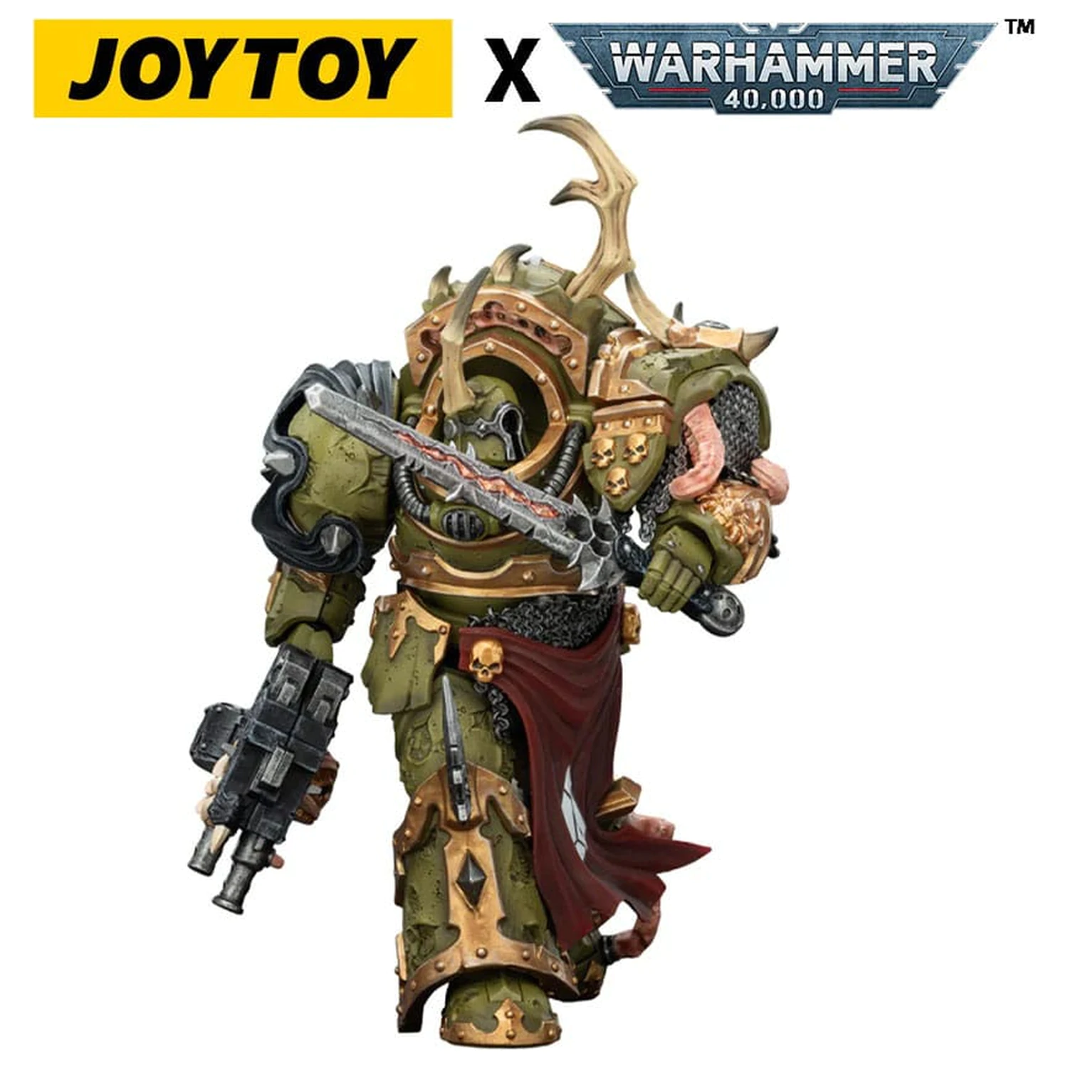 Warhammer 40,000 Actionfigur Death Guard Blightlord Terminator 3 mit Combi-bolter und Bubotic Blade 14 cm Produktfoto