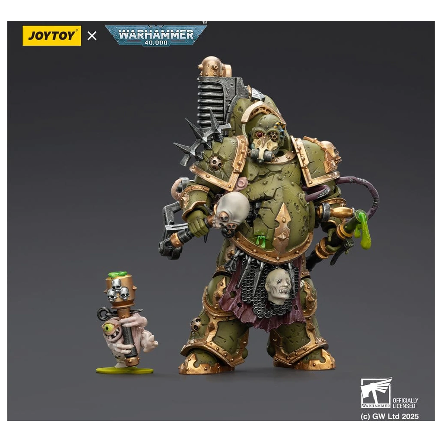 Warhammer 40,000 Actionfigur Death Guard Foul Blight spawn with Plague Sprayer 12 cm Produktfoto