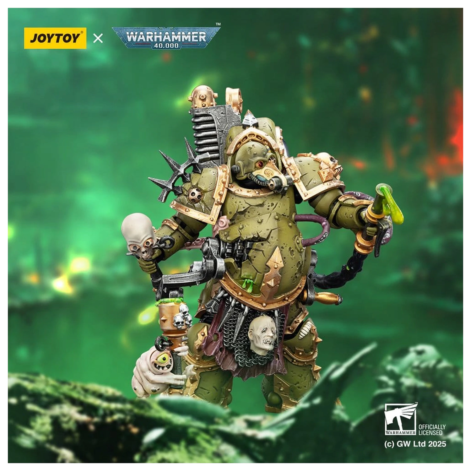 Warhammer 40,000 Actionfigur Death Guard Foul Blight spawn with Plague Sprayer 12 cm Produktfoto