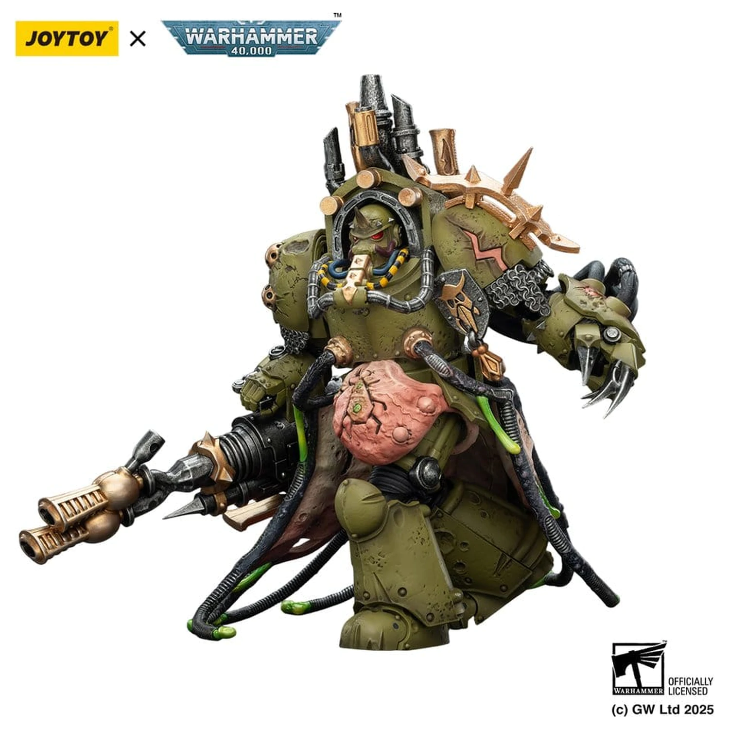 Warhammer 40,000 Actionfigur Death Guard Lord of Virulence with Power Fist and Twin Plague Spewer 14 cm Produktfoto