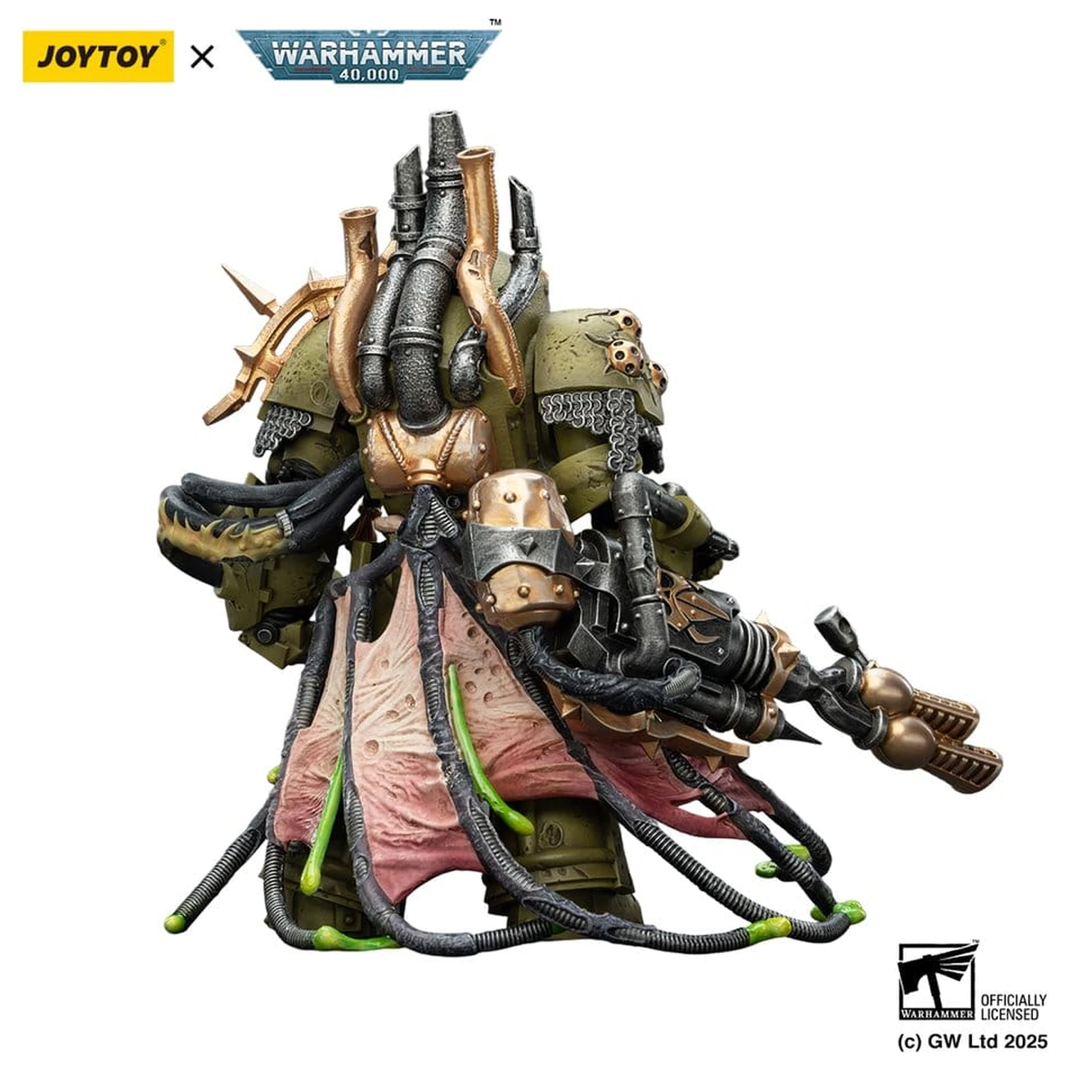 Warhammer 40,000 Actionfigur Death Guard Lord of Virulence with Power Fist and Twin Plague Spewer 14 cm Produktfoto
