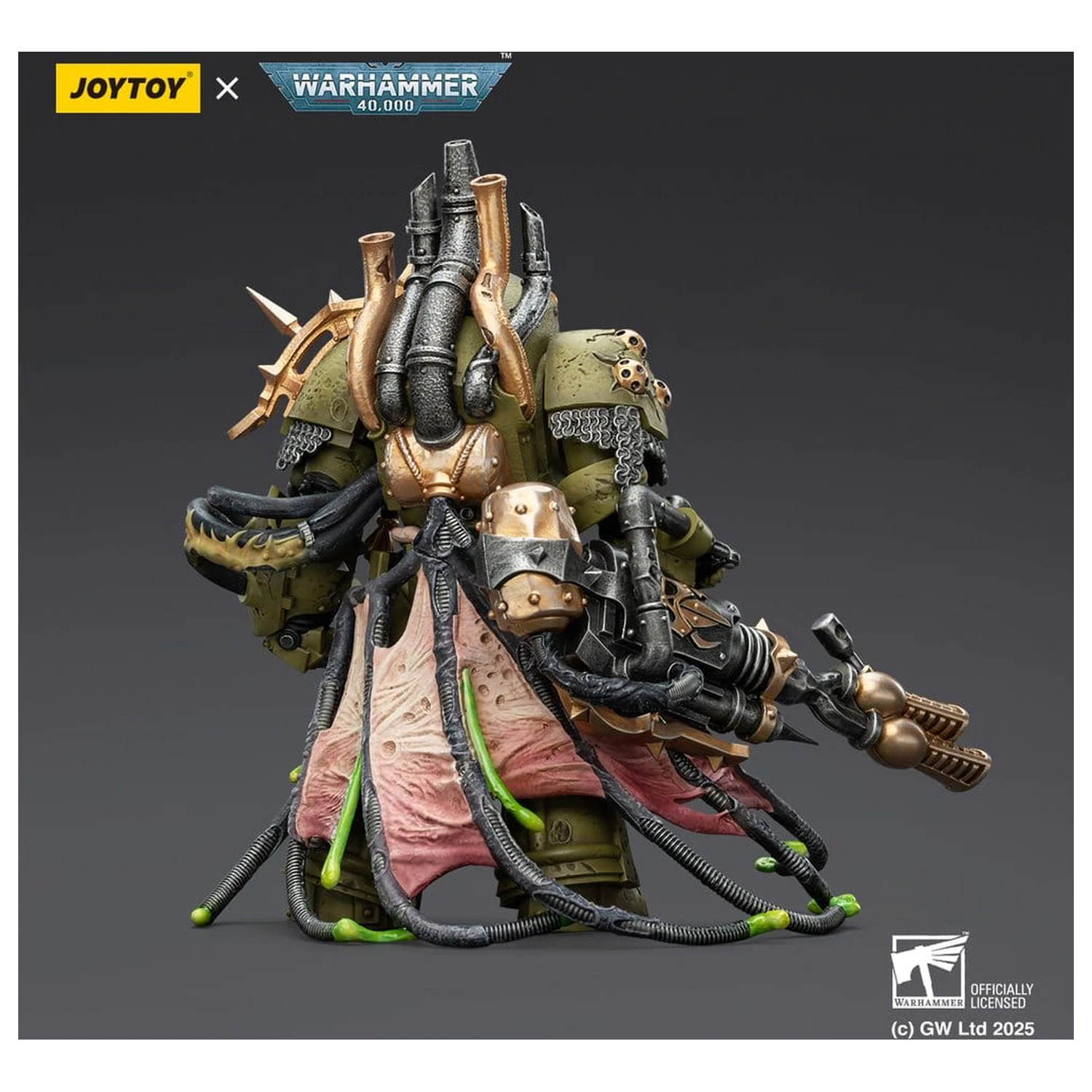 Warhammer 40,000 Actionfigur Death Guard Lord of Virulence with Power Fist and Twin Plague Spewer 14 cm Produktfoto